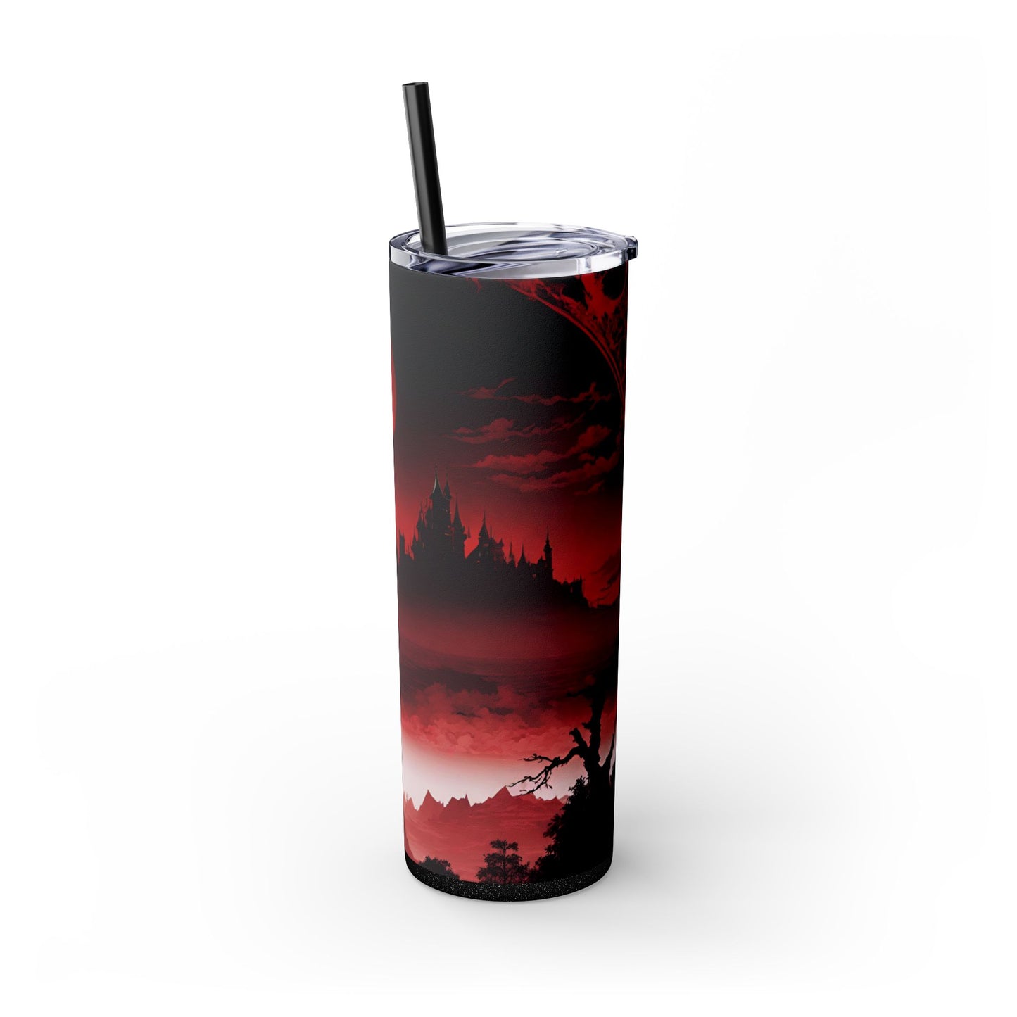 Castlevania Belmont Video Game Inspired Skinny Tumbler | What a Horrible Night to Traverse the Darkness Cup | Dracula Castle Gamer Road Gift