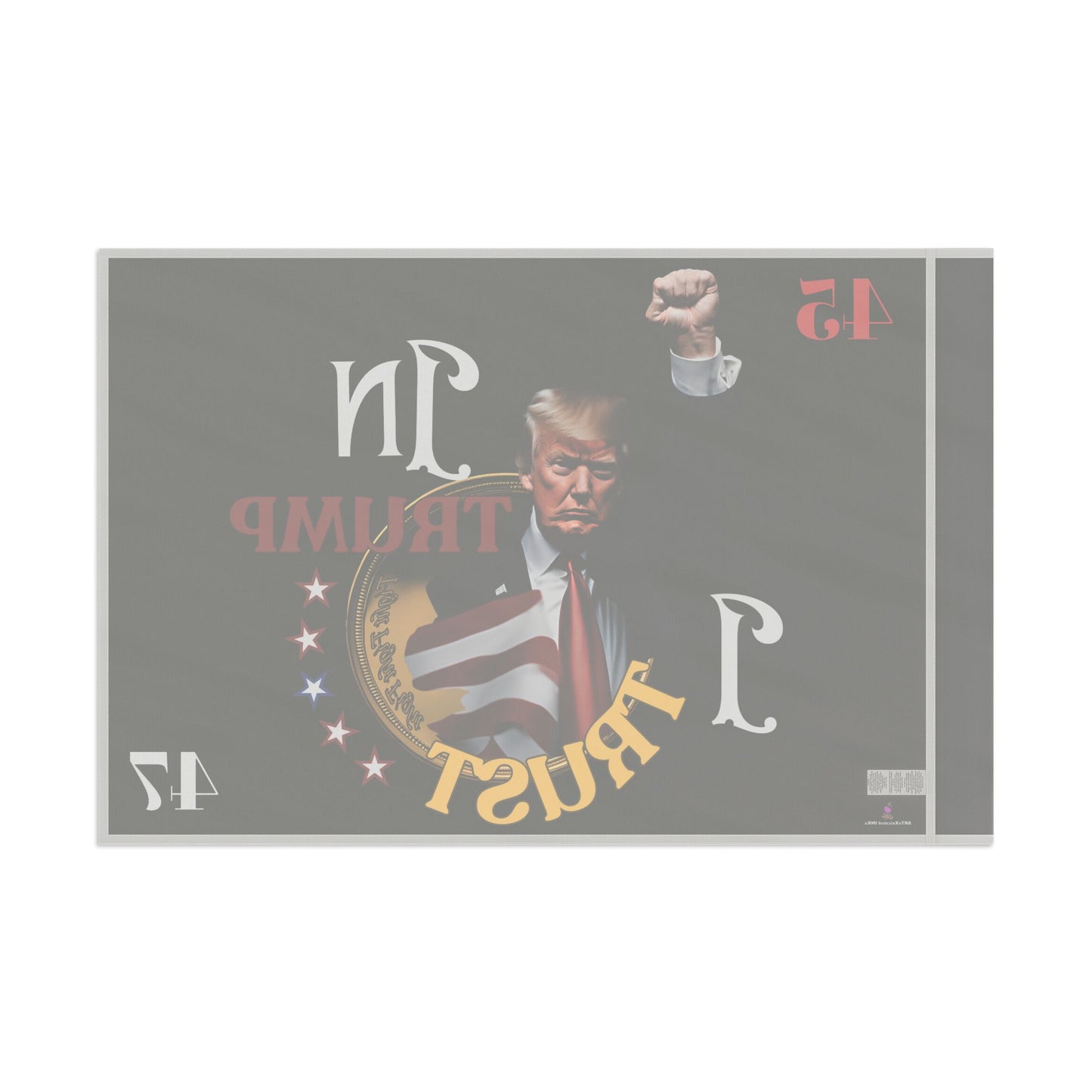 President Donald Trump Fist Pump House Flag | 2024 Election God Banner | Freedom Fight Christian American Loving Religion Voter Yard Gift
