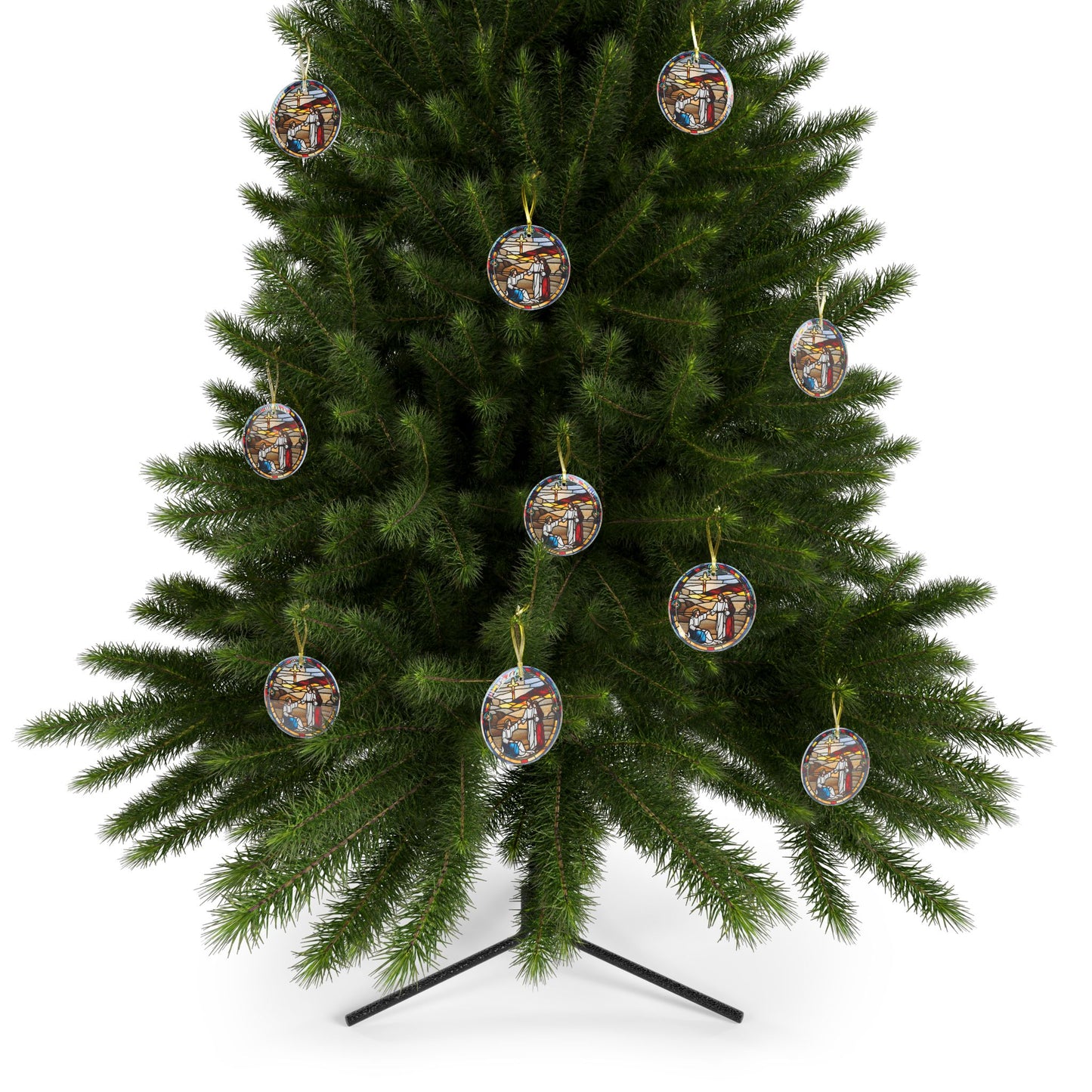Jesus Christ Christmas Ornament Stained Glass Decoration