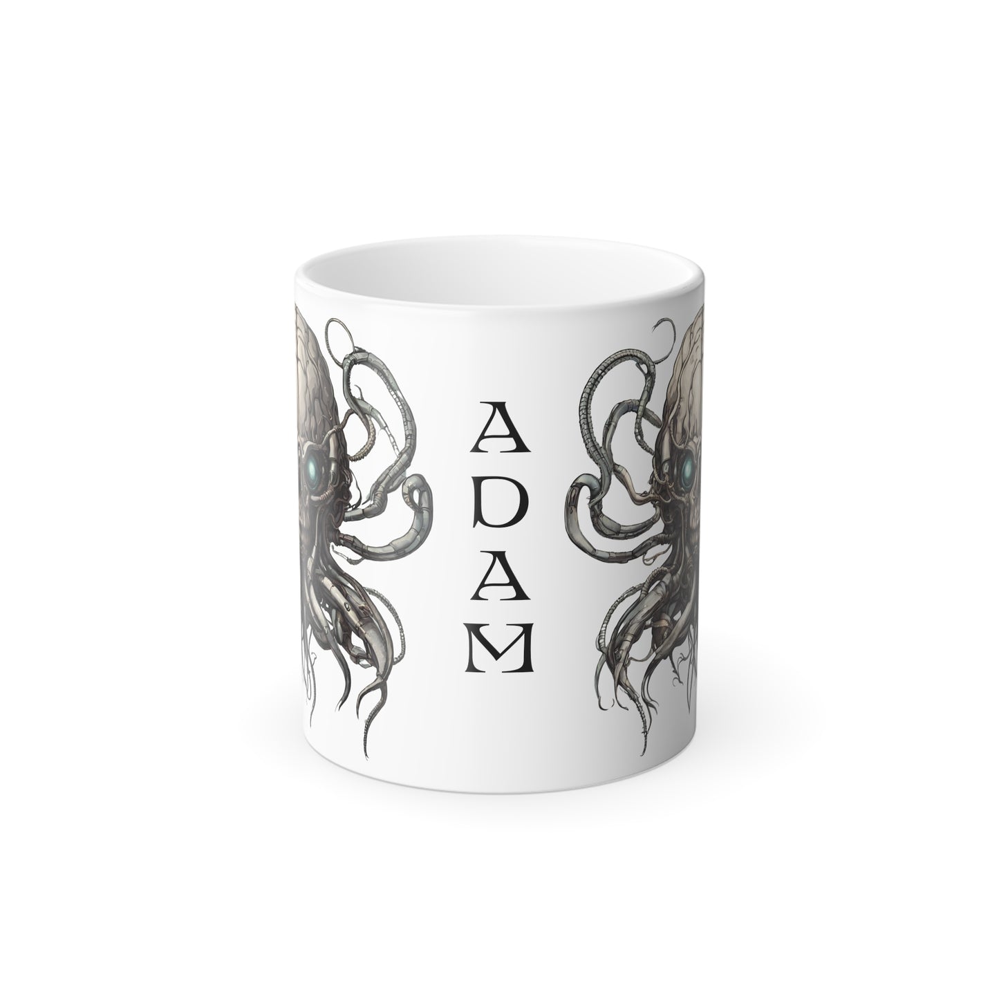 Personalized Gift | Cyborg Alien Brain Coffee Mug | Tentacle Robotic Skull Cup | Gift For Him | Video Game Inspired Mug | Gift For Her
