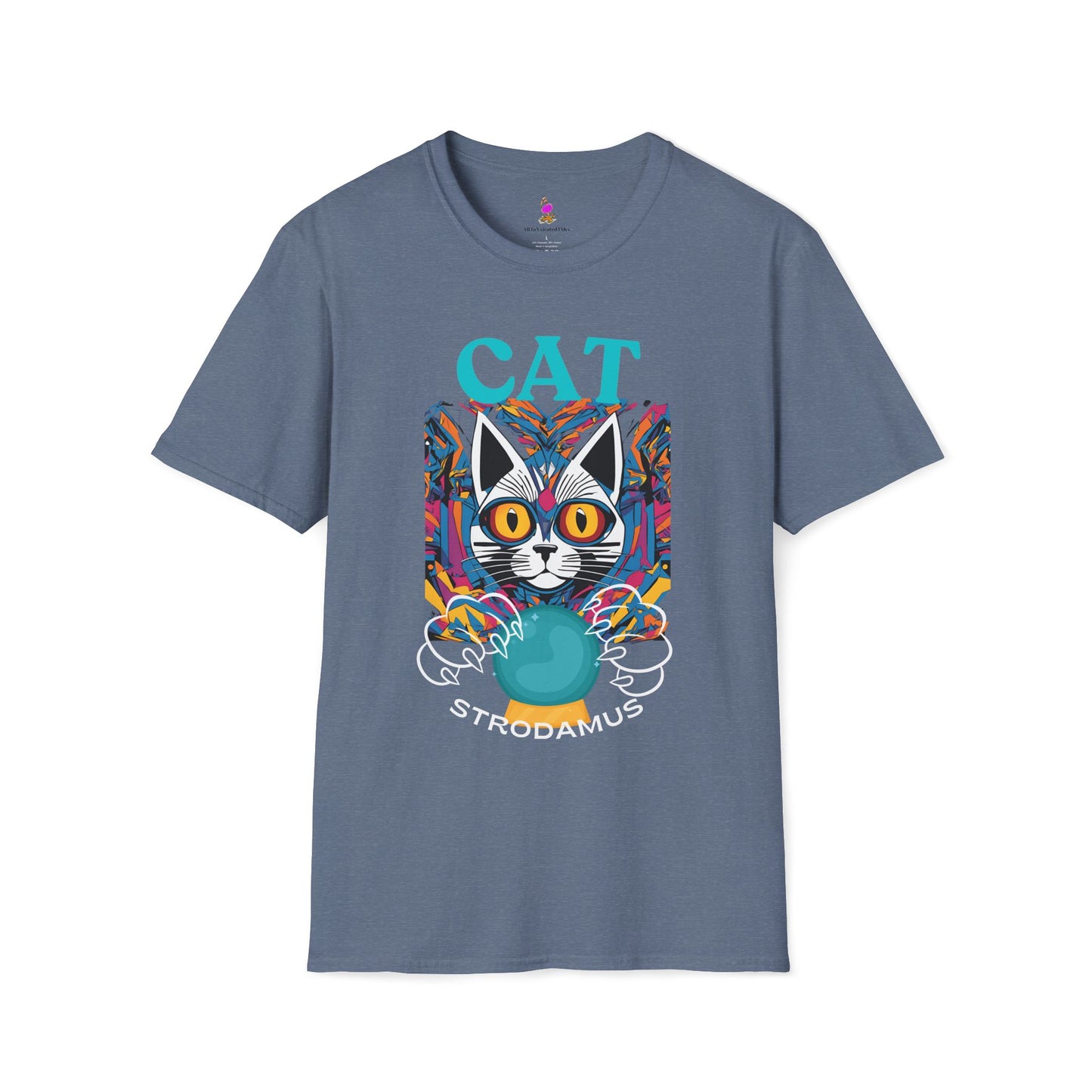 Nostrodamus Spoof Cat 80's Tee, Funny Softstyle Unisex Shirt, Vintage Style Parody Humor Graphic Tshirt, Retro Cat Lover Gift, Nostalgic
