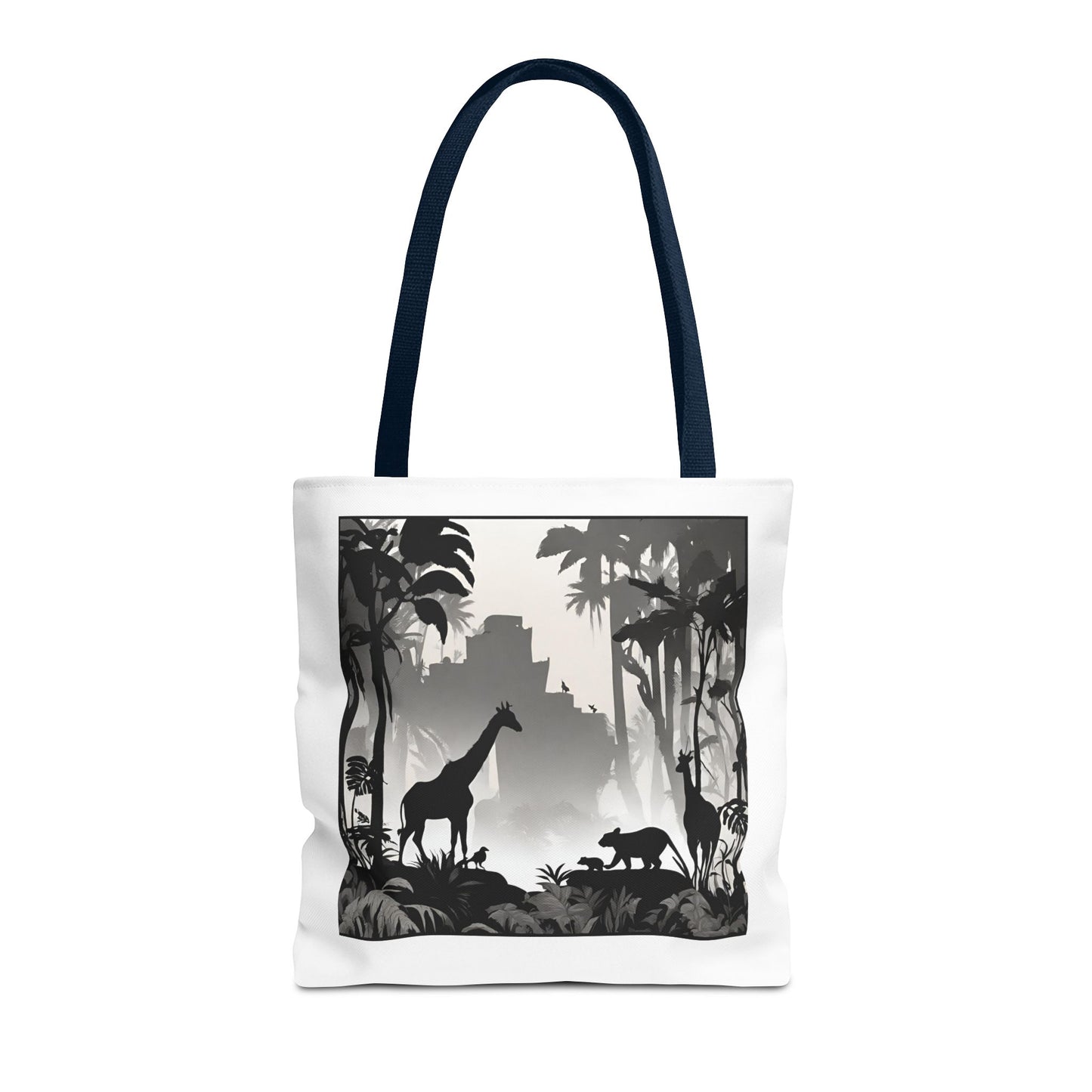 Giraffe Tote Bag | Savannah Forest Grocery Bag | Shadow Giraffes Nature Scene Travel Tote | Daily Office Traveler Tote Bag