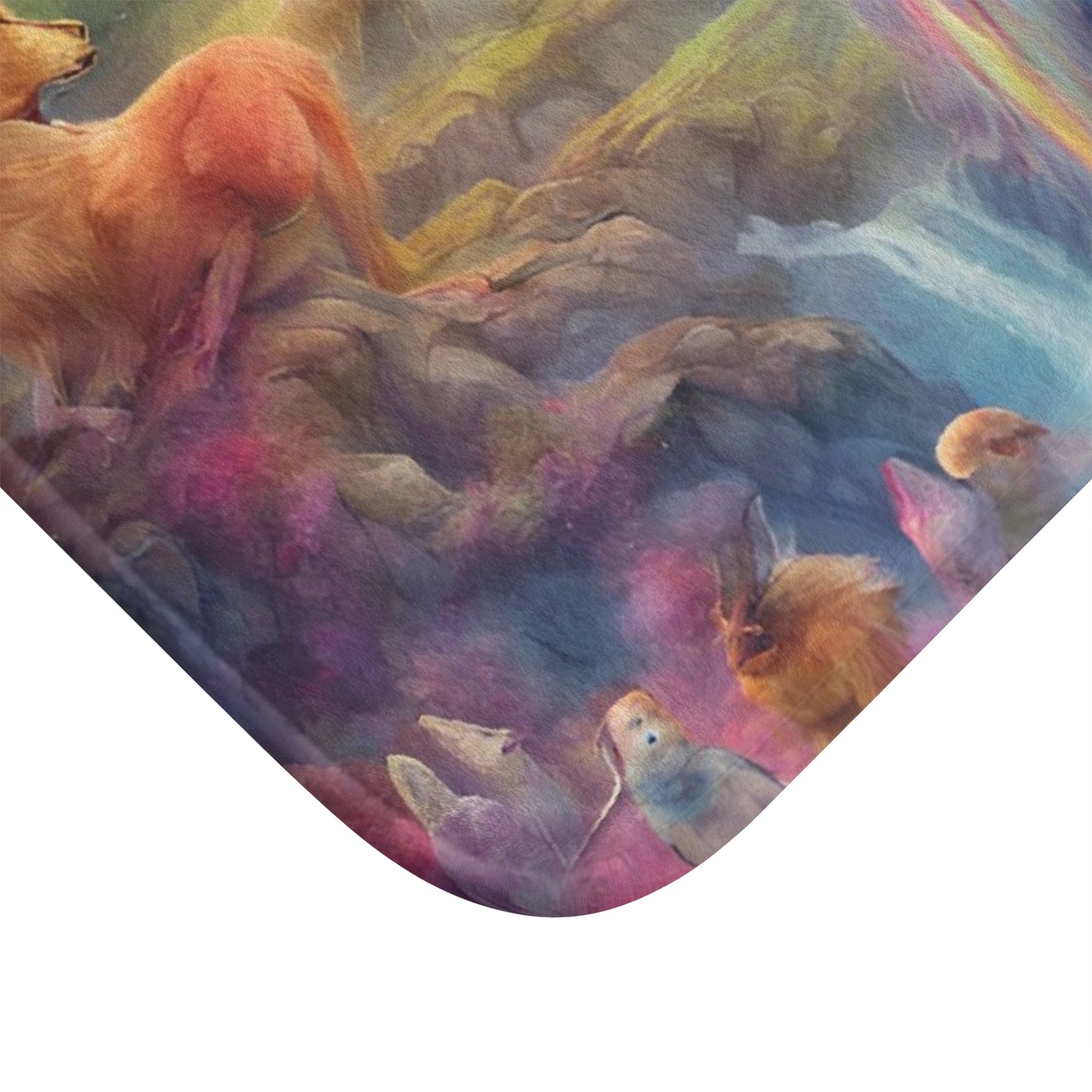 Unicorn Bath Mat, Mystical Animals, Girls Bathroom Rug, Home Living Toiletry Rug, Shower Mat
