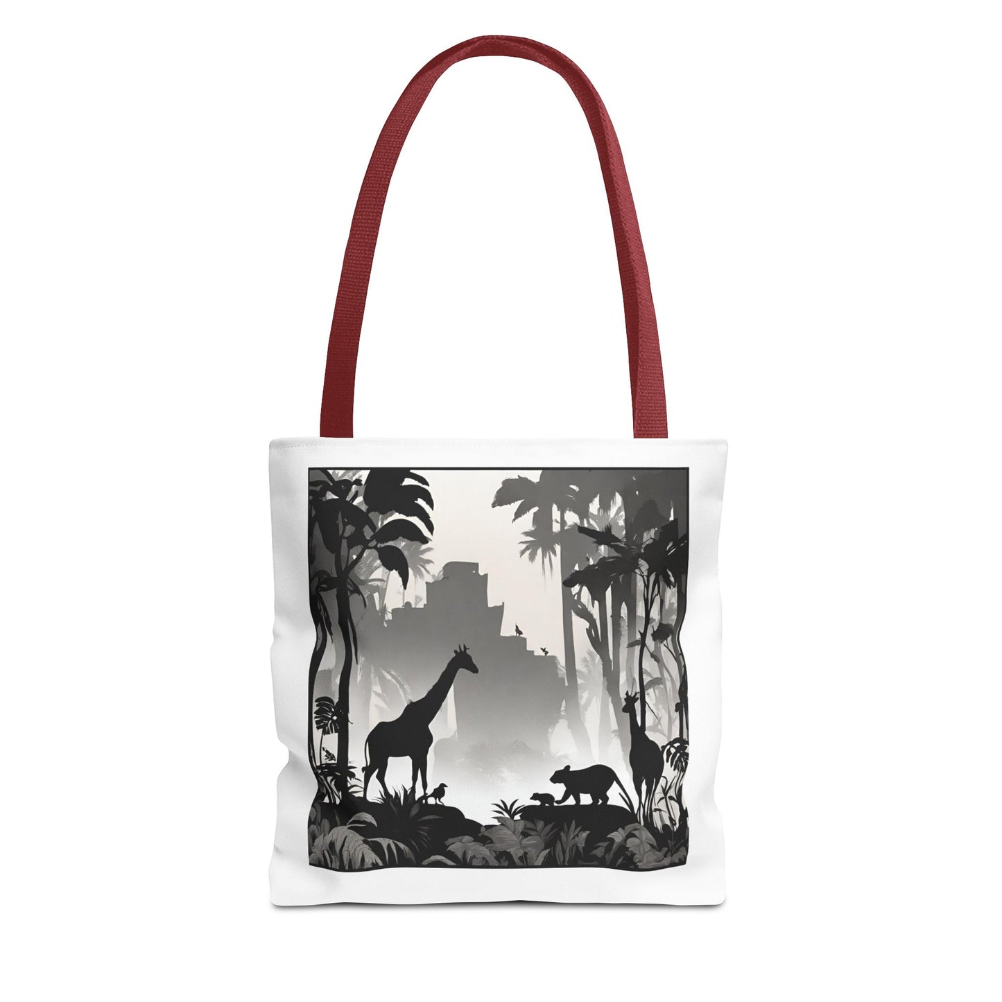 Giraffe Tote Bag | Savannah Forest Grocery Bag | Shadow Giraffes Nature Scene Travel Tote | Daily Office Traveler Tote Bag