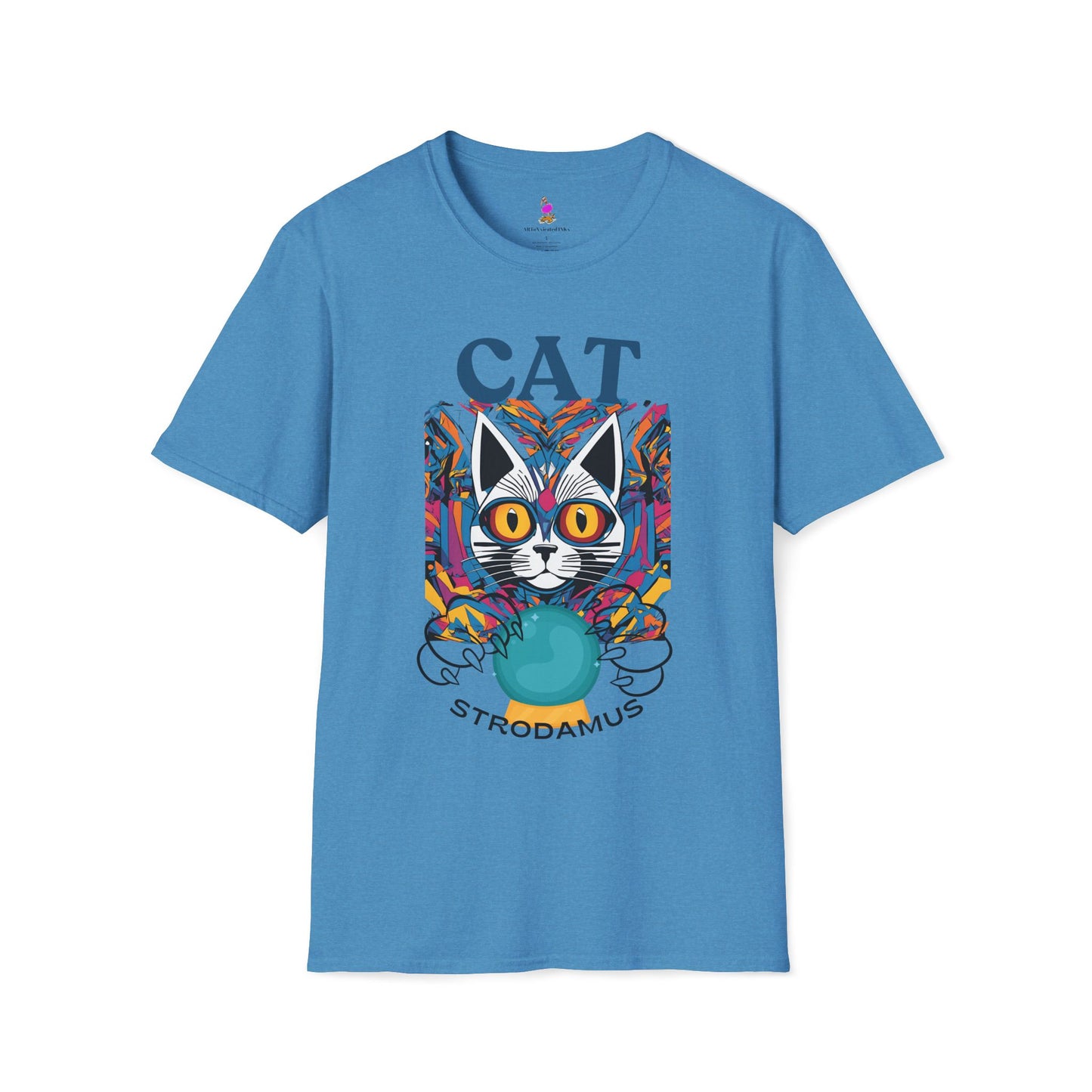 Nostrodamus Spoof Cat 80's Tee, Funny Softstyle Unisex Shirt, Vintage Style Parody Humor Graphic Tshirt, Retro Cat Lover Gift, Nostalgic