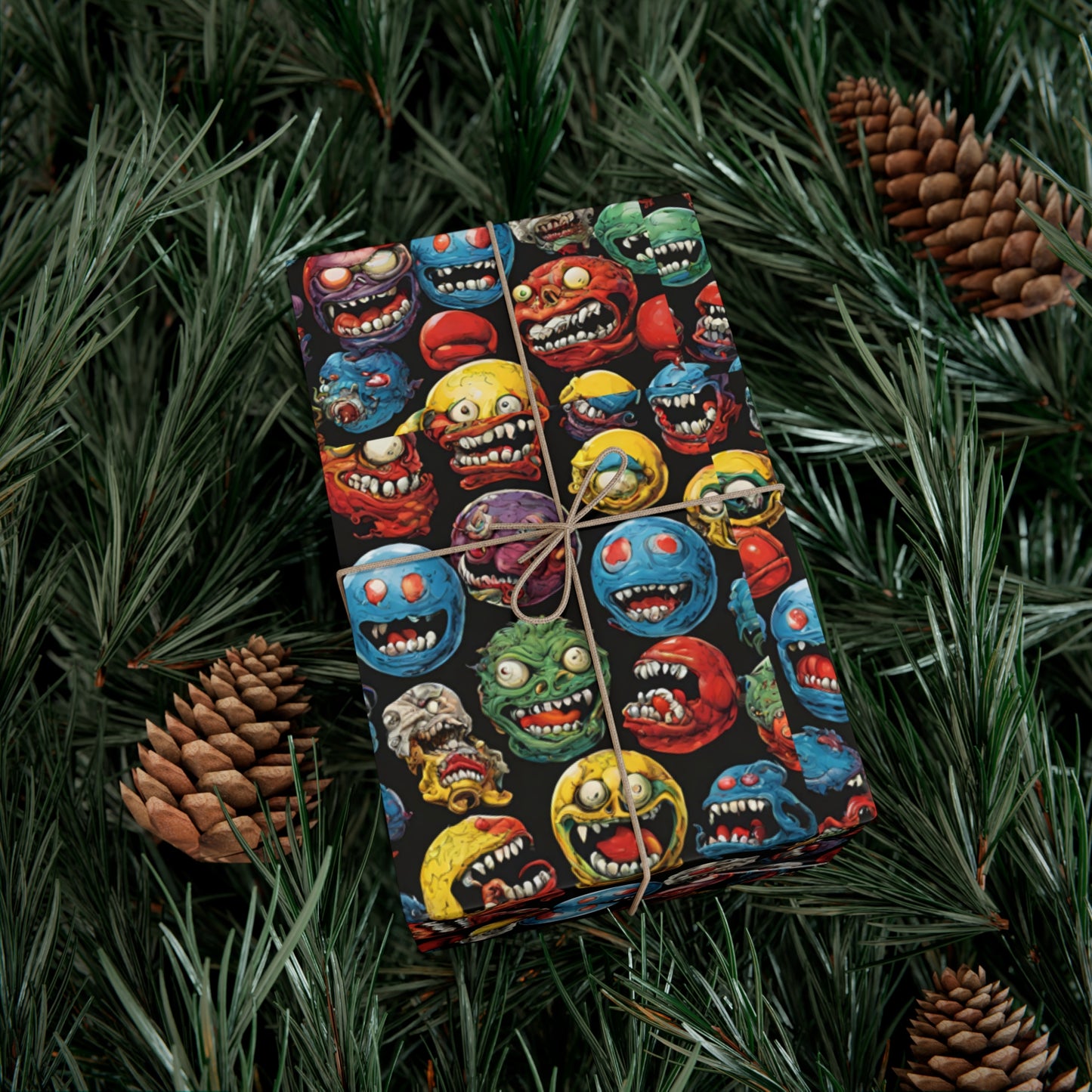 Retro Birthday Wrap | Vintage 80s Toys Madballs Inspired Gift Paper | Saturday Morning Cartoon 1980s Lover Party Wrapping | Special Occasion