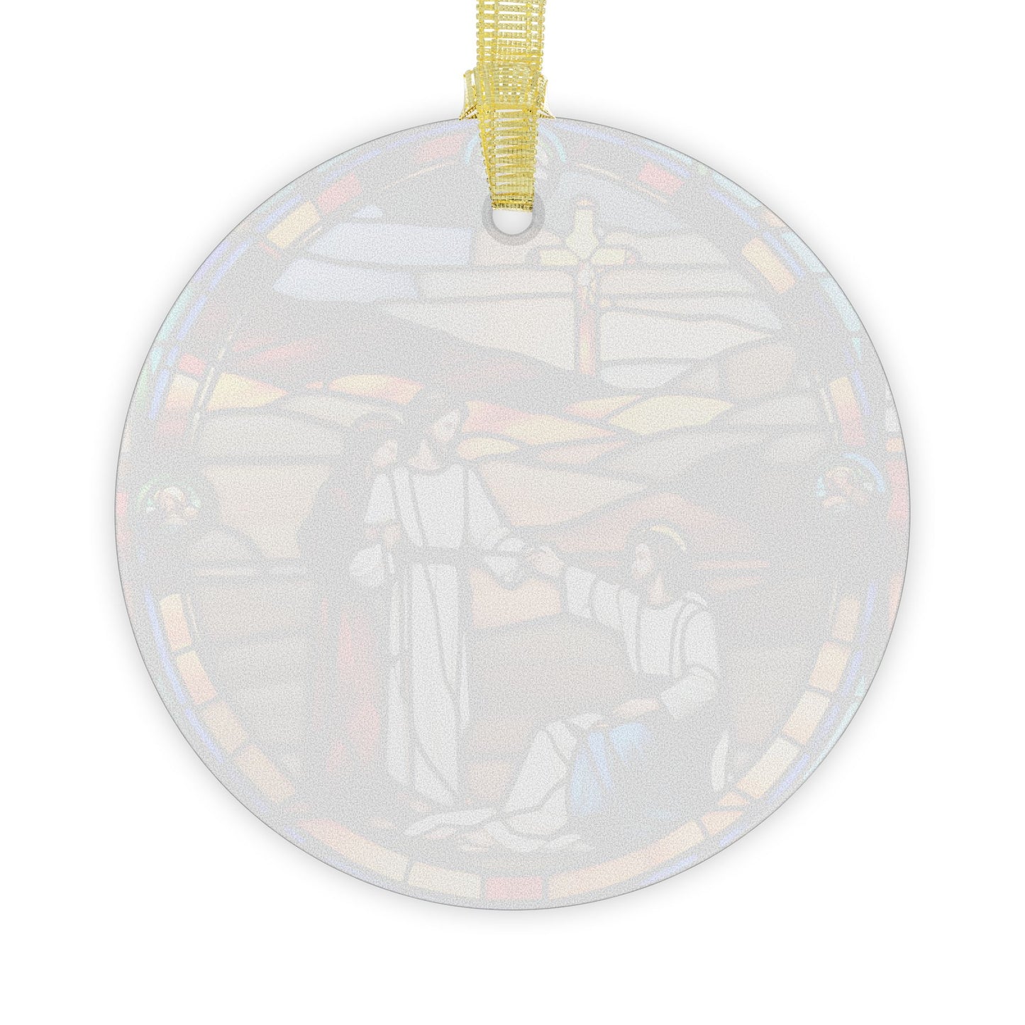 Jesus Christ Christmas Ornament Stained Glass Decoration