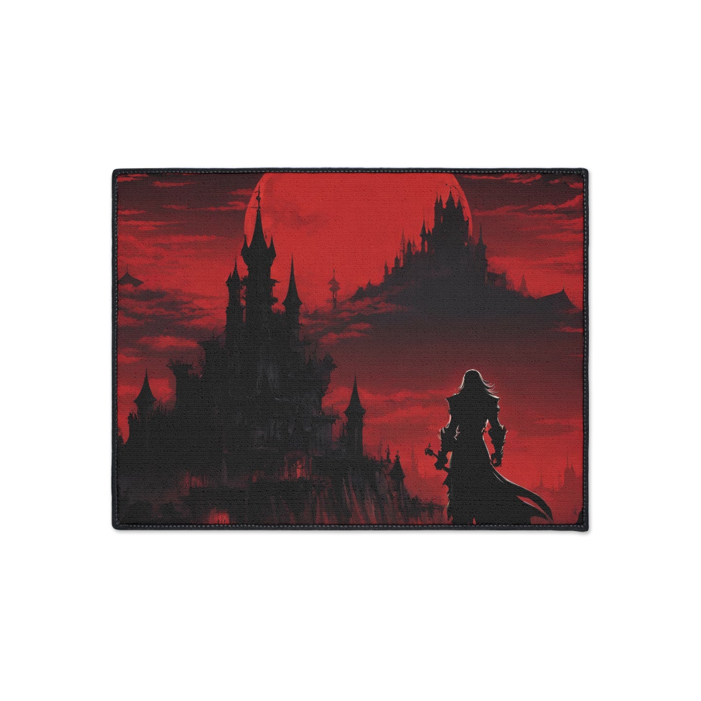 Castlevania Belmont Video Game Inspired Floor Mat | Death and Terror Await in the Dark of Night Bathroom Decor | Dracula Door Entry Gift
