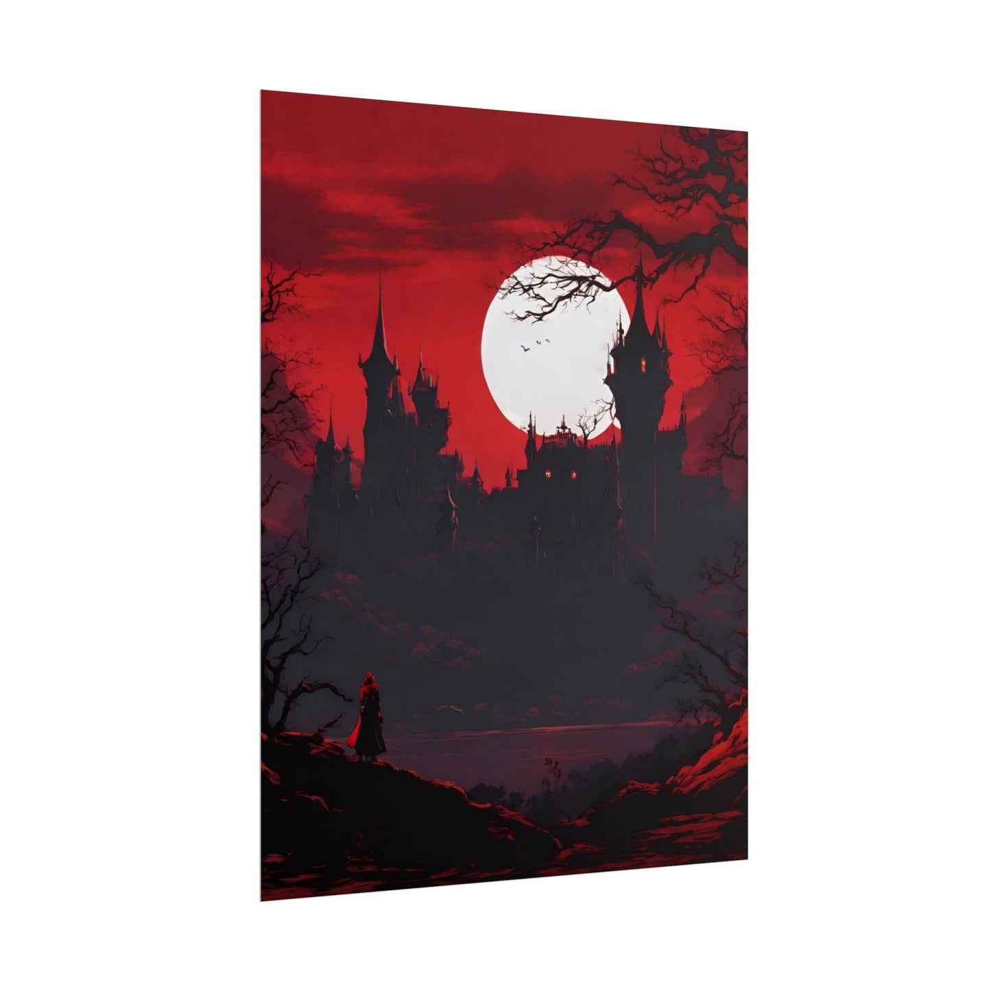 Castlevania Belmont Video Game Room Inspired Wall Decor | A Journey Into Horrid Evil Poster | Dracula Castle Vampire Night Wall Hanging