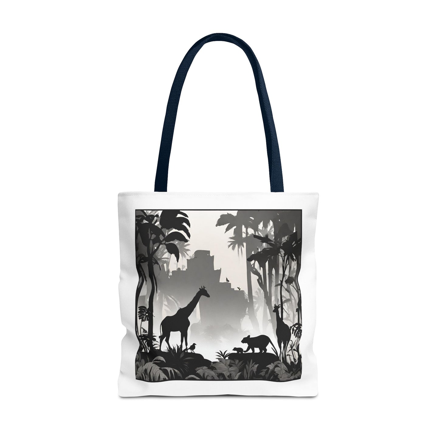 Giraffe Tote Bag | Savannah Forest Grocery Bag | Shadow Giraffes Nature Scene Travel Tote | Daily Office Traveler Tote Bag