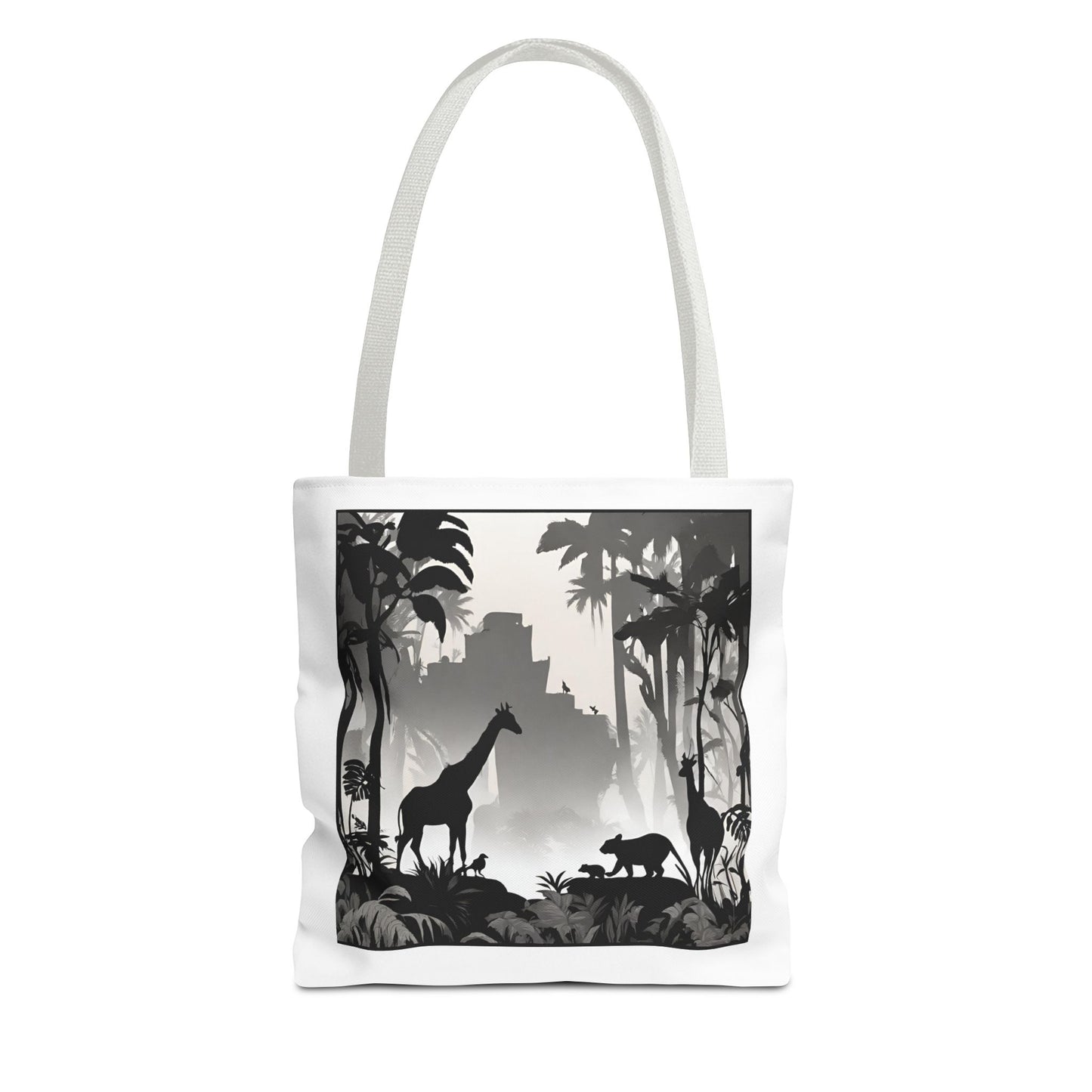 Giraffe Tote Bag | Savannah Forest Grocery Bag | Shadow Giraffes Nature Scene Travel Tote | Daily Office Traveler Tote Bag