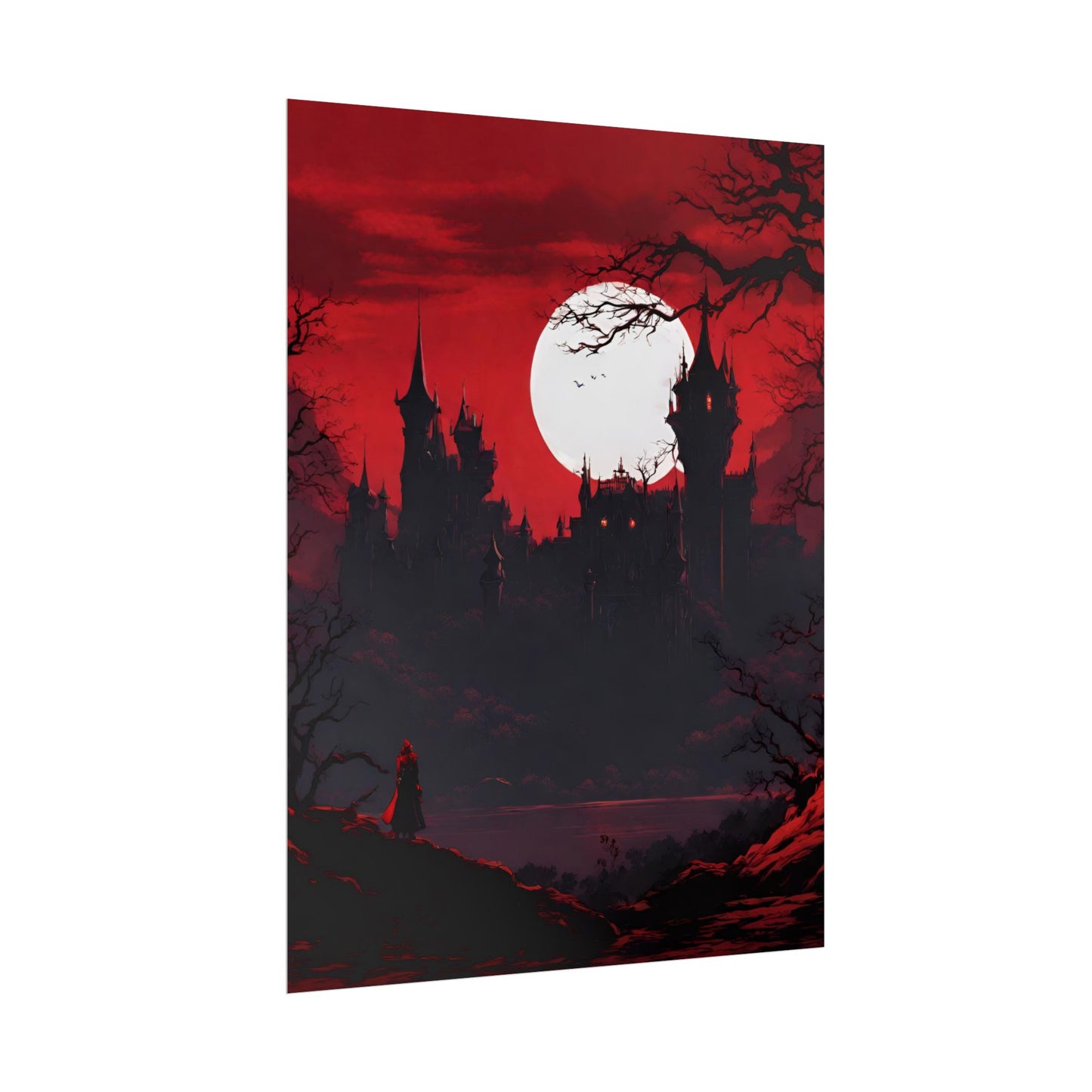 Castlevania Belmont Video Game Room Inspired Wall Decor | A Journey Into Horrid Evil Poster | Dracula Castle Vampire Night Wall Hanging