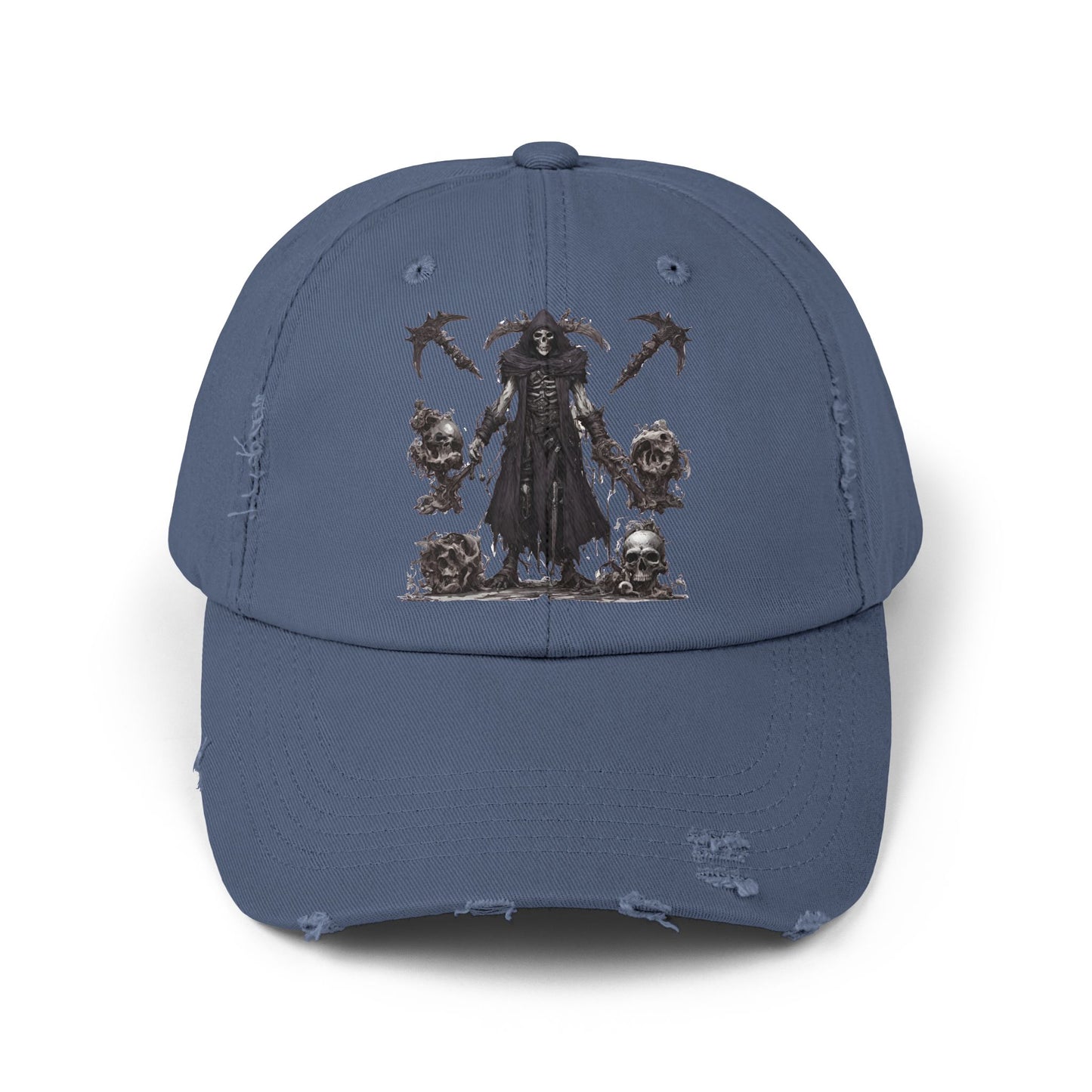 DEATHeCUTIONER Series Executioner Hat | Depths of Hell Rising Skeleton Cap | Trendy Evil Dust & Bones Grim Reaper Spring, Summer Wear Gift