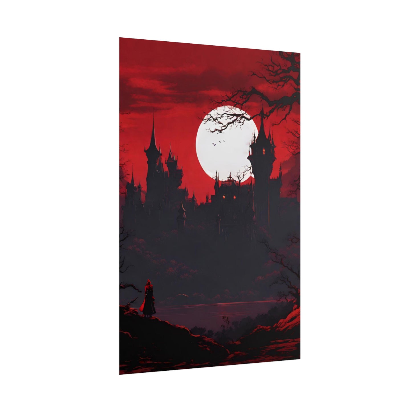 Castlevania Belmont Video Game Room Inspired Wall Decor | A Journey Into Horrid Evil Poster | Dracula Castle Vampire Night Wall Hanging