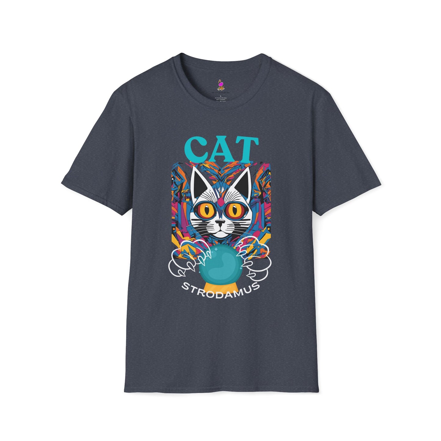 Nostrodamus Spoof Cat 80's Tee, Funny Softstyle Unisex Shirt, Vintage Style Parody Humor Graphic Tshirt, Retro Cat Lover Gift, Nostalgic