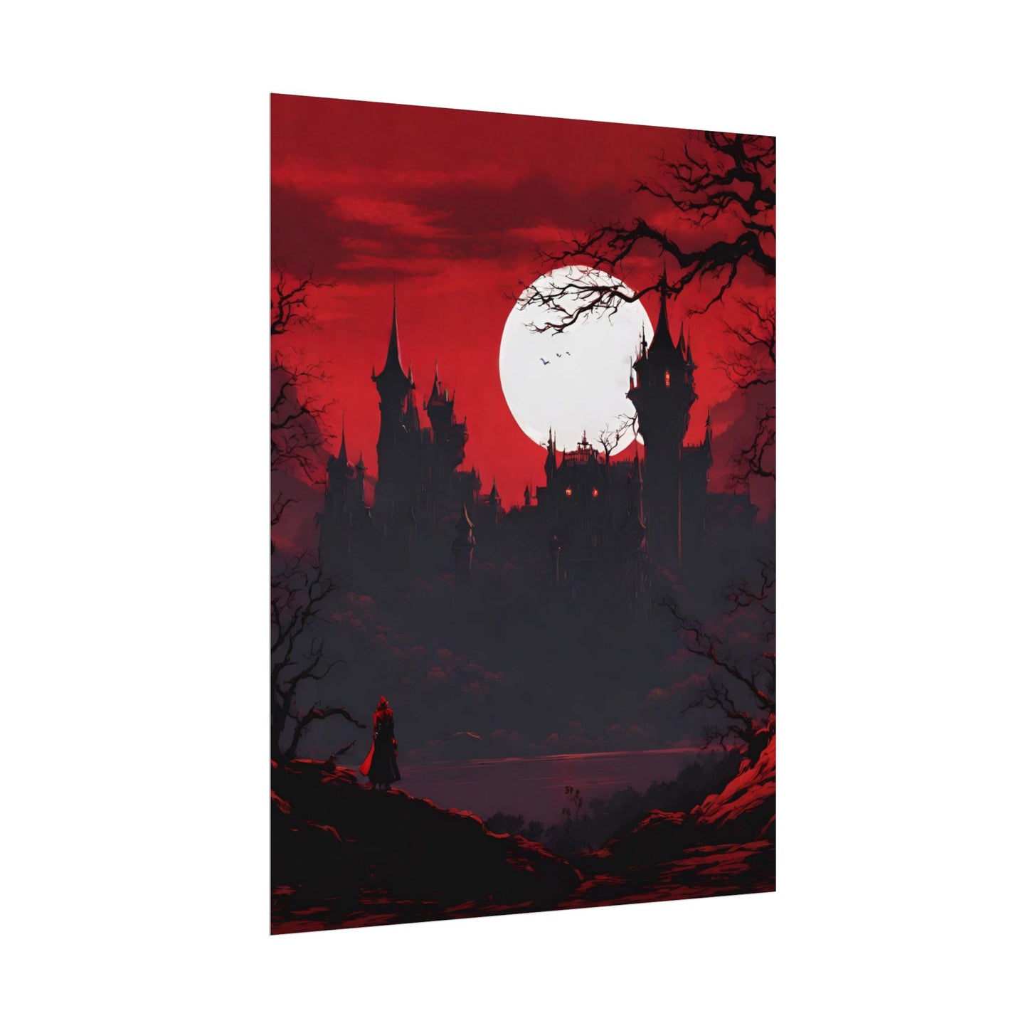 Castlevania Belmont Video Game Room Inspired Wall Decor | A Journey Into Horrid Evil Poster | Dracula Castle Vampire Night Wall Hanging