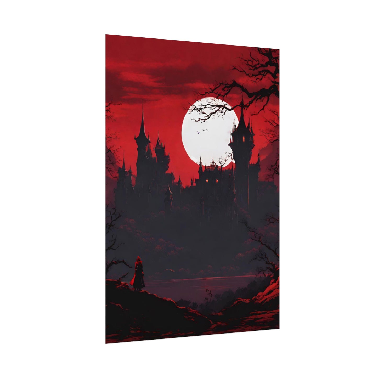 Castlevania Belmont Video Game Room Inspired Wall Decor | A Journey Into Horrid Evil Poster | Dracula Castle Vampire Night Wall Hanging