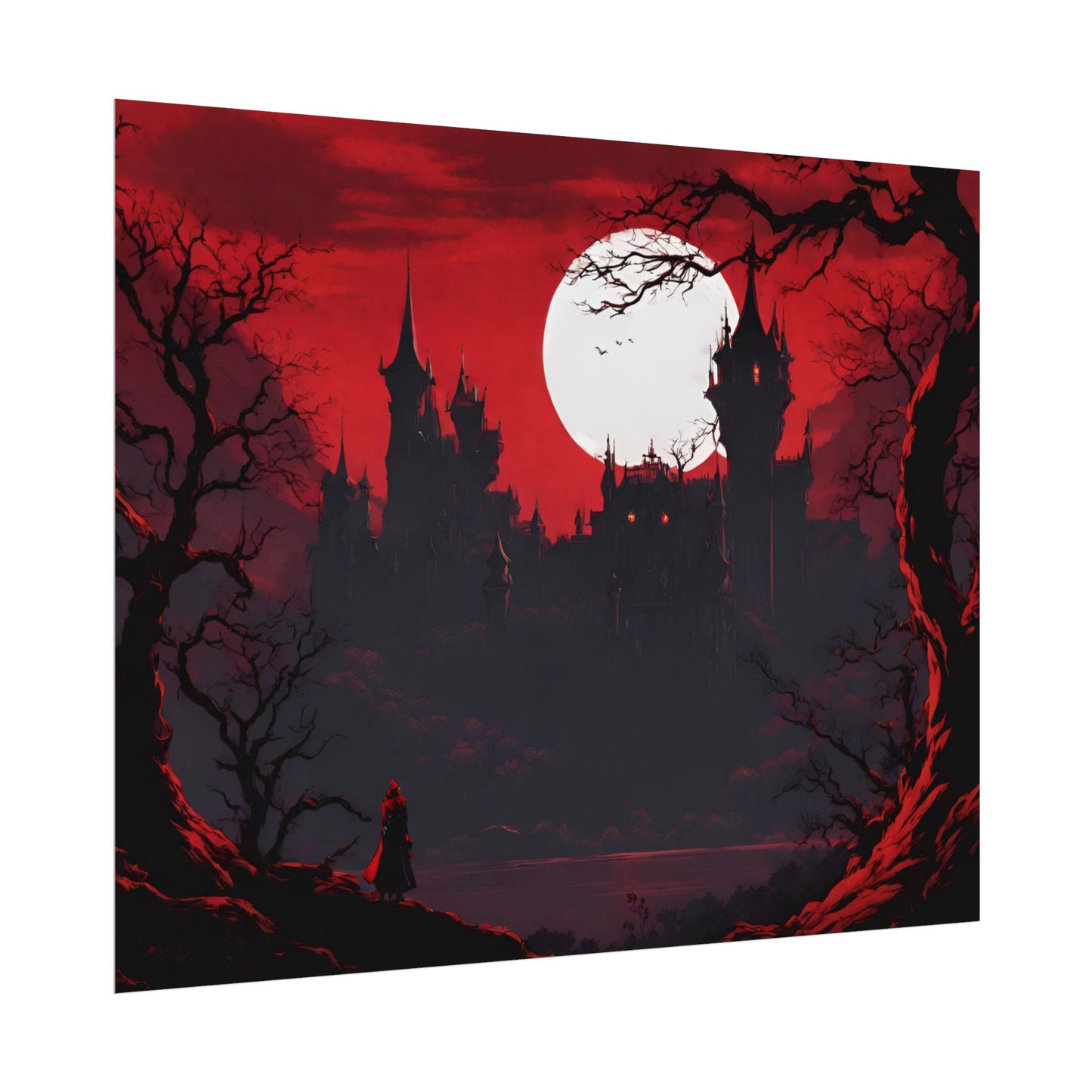 Castlevania Belmont Video Game Room Inspired Wall Decor | A Journey Into Horrid Evil Poster | Dracula Castle Vampire Night Wall Hanging