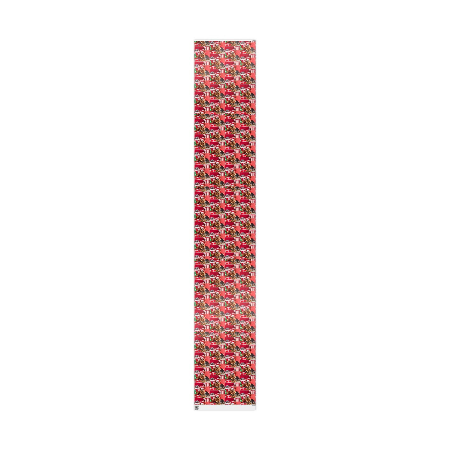 Dog Christmas Wrapping Paper Yorkshire Terrier, Santa Hat Yorkie Gift Wrap, Holiday Gift Wrap Roll
