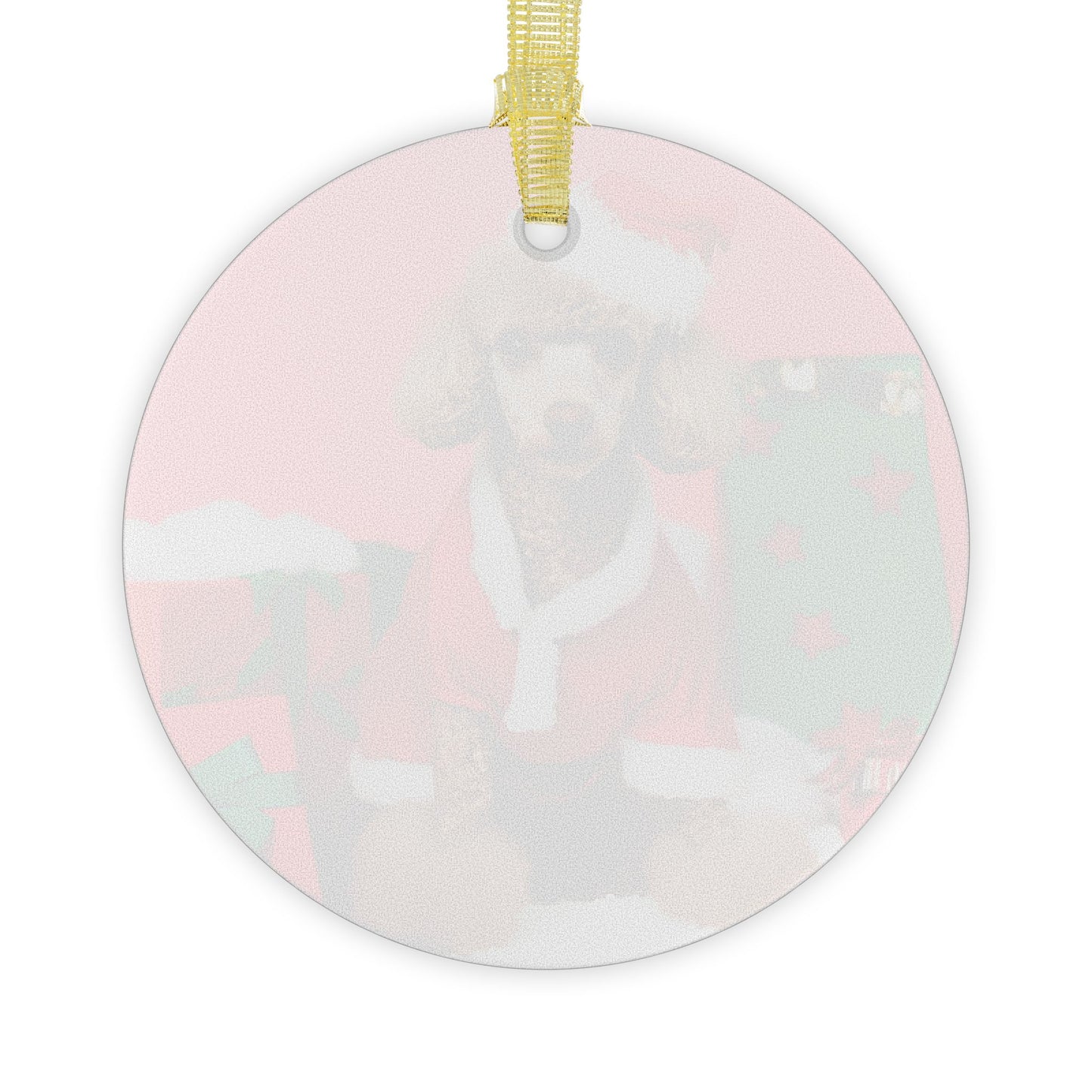 Poodle Christmas Ornament, Holiday Tree Decoration, Adorable Dog Ornament, Dog Lovers Gift, Round Glass Keepsake, Pet Xmas Collectible