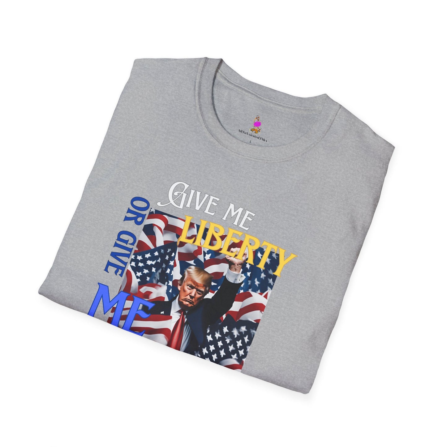 President Donald Trump Tee, Give Me Liberty Or Give Me Trump, Conservative Patriot T-Shirt, Republican Voter Election Gift, Patriotic Lover