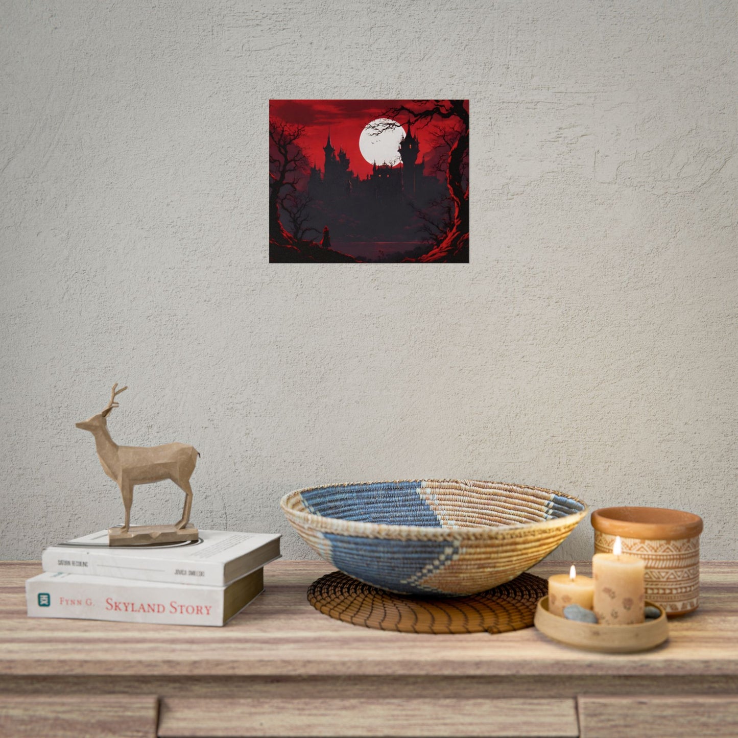 Castlevania Belmont Video Game Room Inspired Wall Decor | A Journey Into Horrid Evil Poster | Dracula Castle Vampire Night Wall Hanging