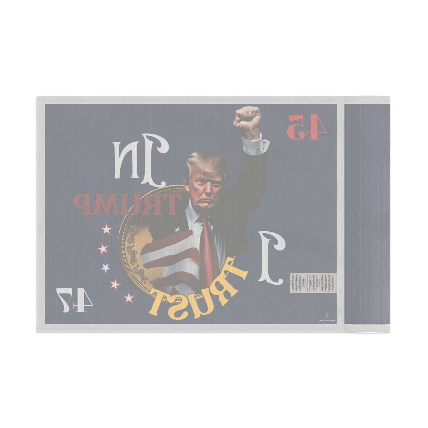 President Donald Trump Fight Gold Coin House Flag | 2024 Election Banner | Freedom Fight Christian American Loving Religion Voter Yard Gift