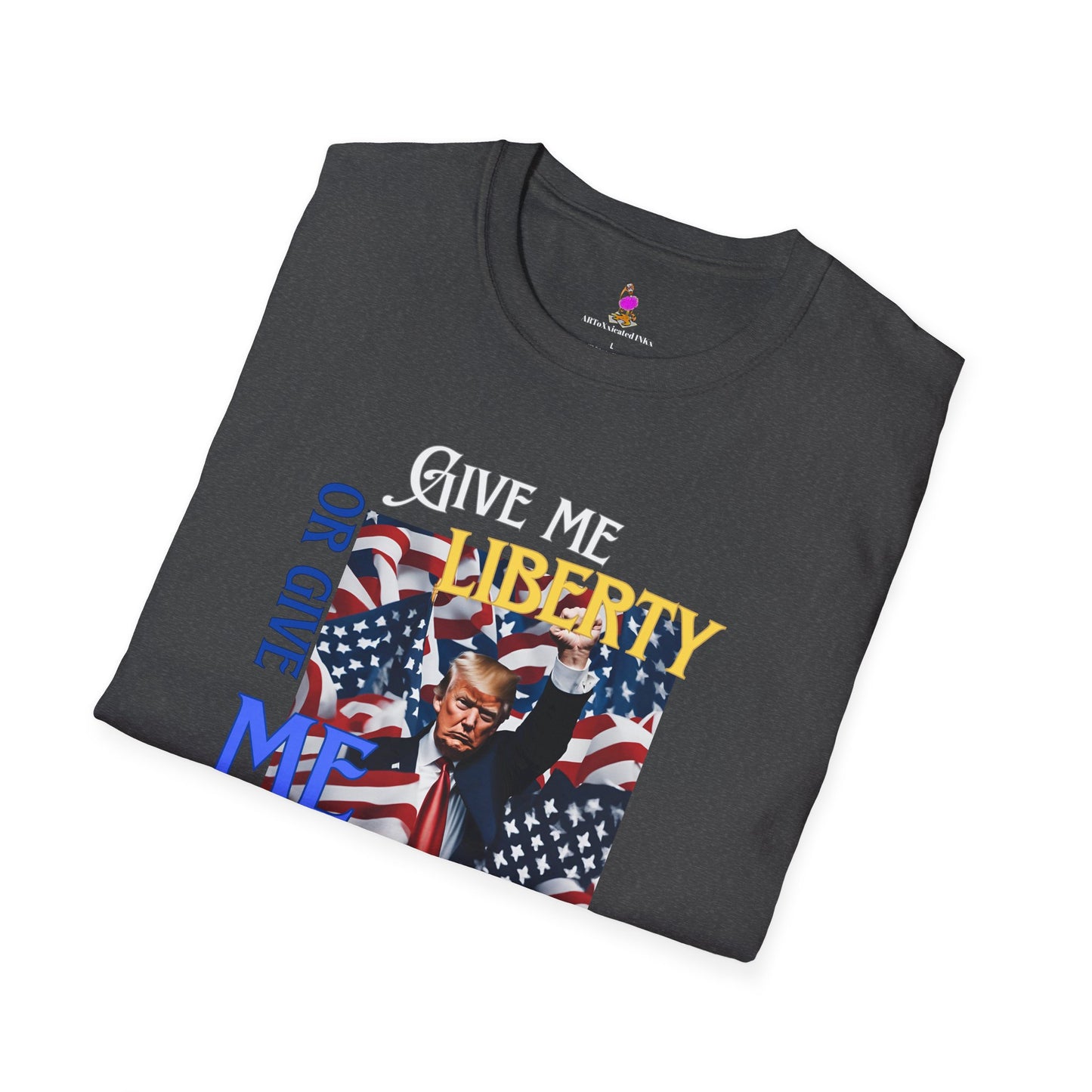 President Donald Trump Tee, Give Me Liberty Or Give Me Trump, Conservative Patriot T-Shirt, Republican Voter Election Gift, Patriotic Lover