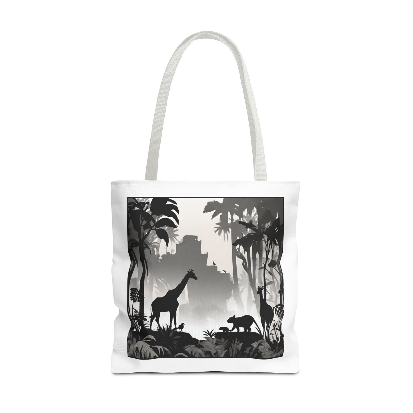 Giraffe Tote Bag | Savannah Forest Grocery Bag | Shadow Giraffes Nature Scene Travel Tote | Daily Office Traveler Tote Bag
