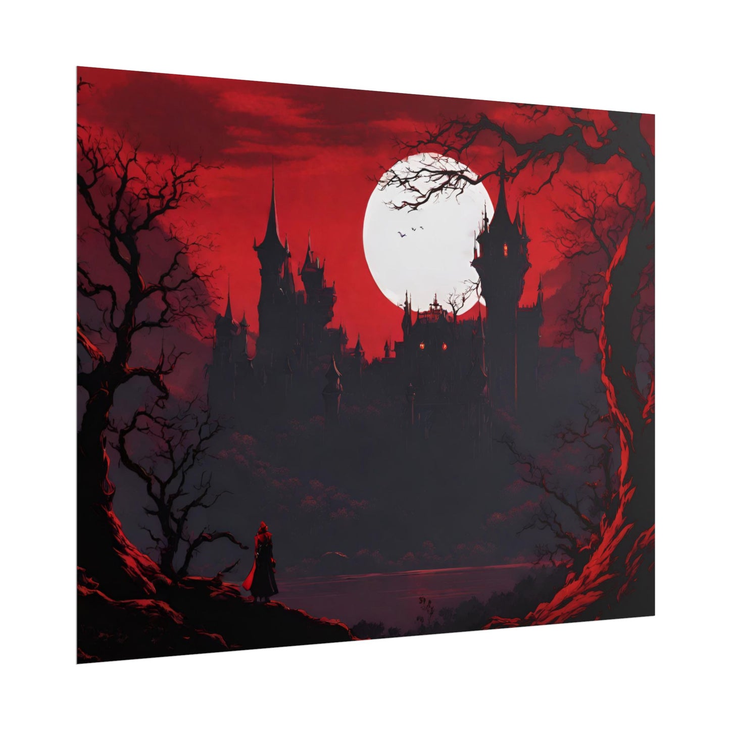 Castlevania Belmont Video Game Room Inspired Wall Decor | A Journey Into Horrid Evil Poster | Dracula Castle Vampire Night Wall Hanging