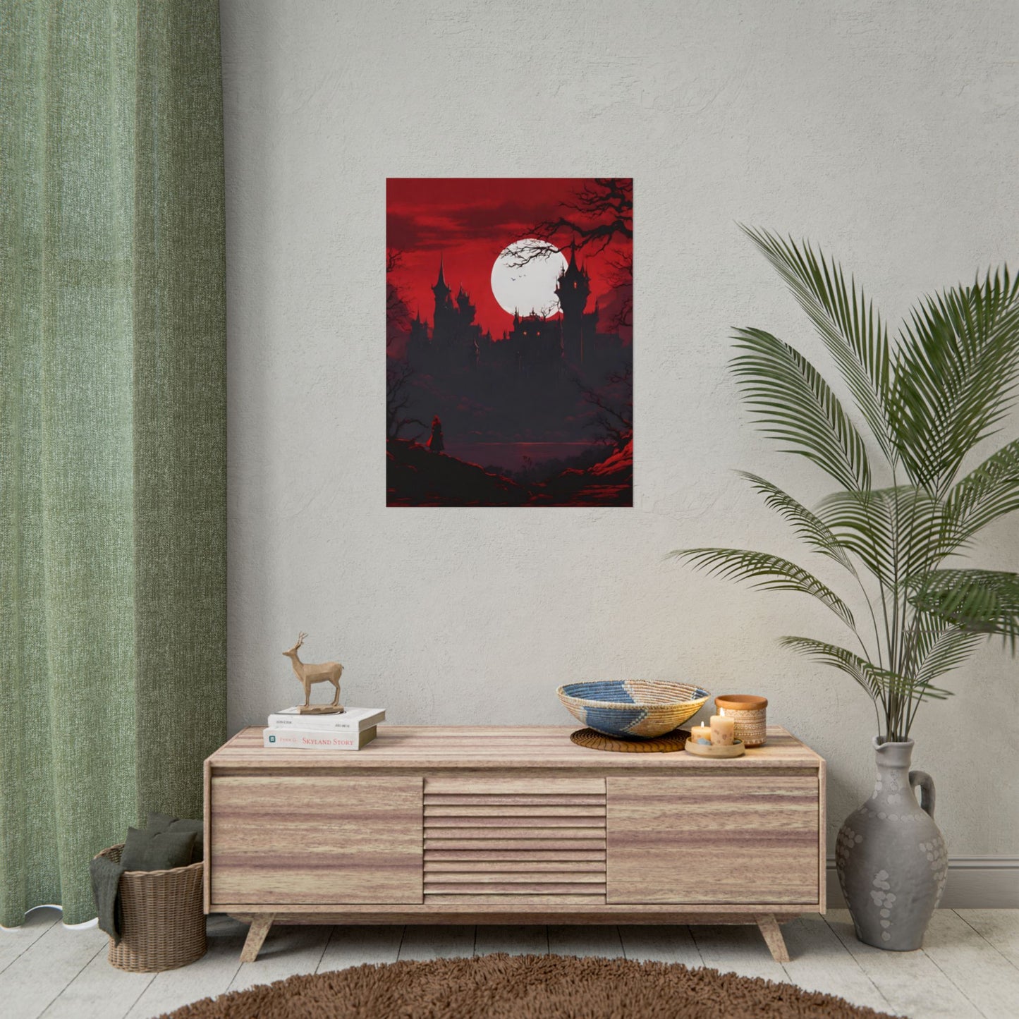 Castlevania Belmont Video Game Room Inspired Wall Decor | A Journey Into Horrid Evil Poster | Dracula Castle Vampire Night Wall Hanging