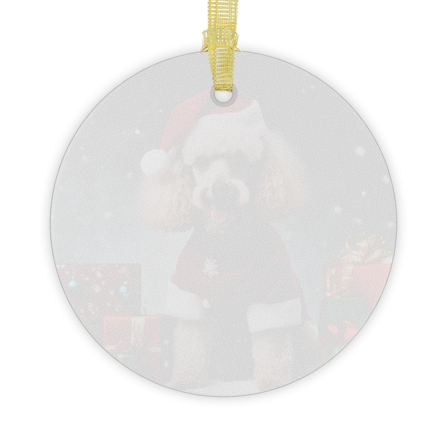 Poodle Christmas Ornament, Holiday Tree Decoration, Adorable Dog Ornament, Dog Lovers Gift, Round Glass Keepsake, Pet Xmas Collectible