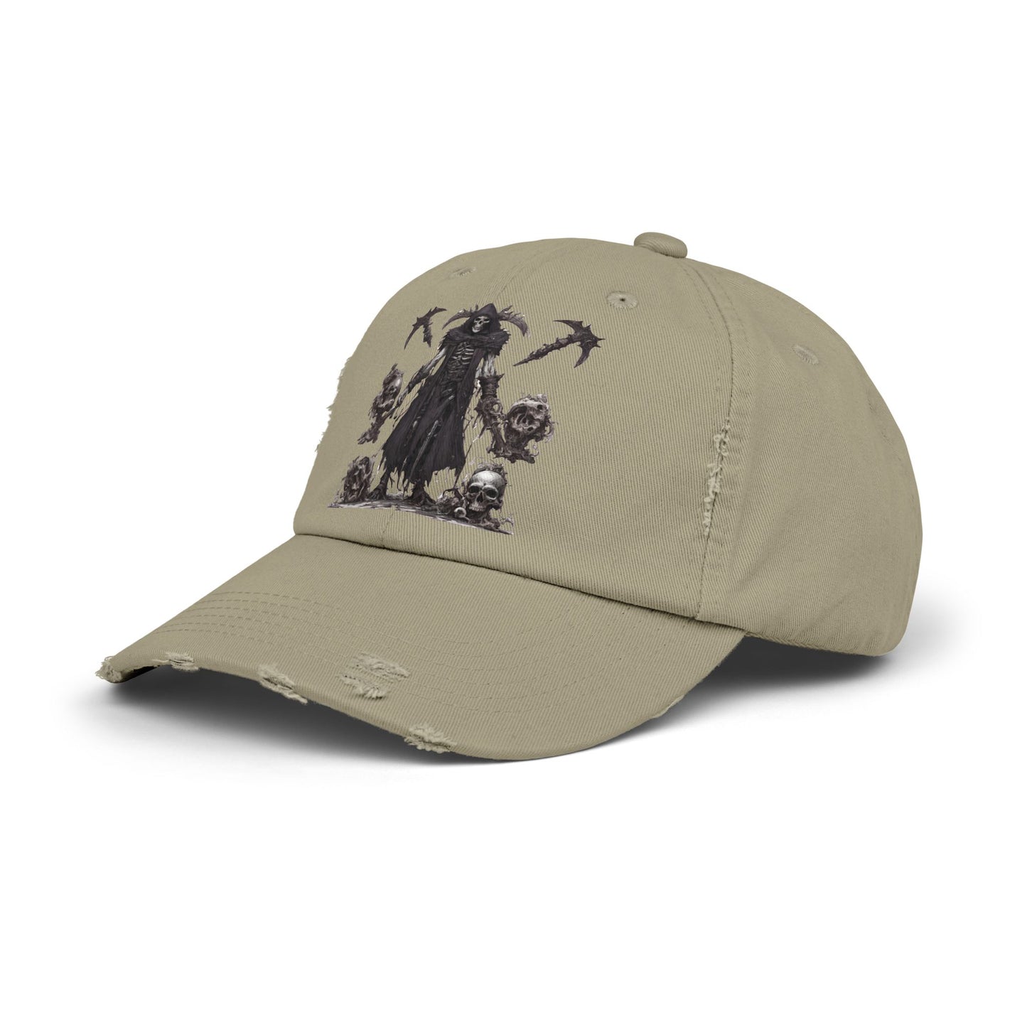 DEATHeCUTIONER Series Executioner Hat | Depths of Hell Rising Skeleton Cap | Trendy Evil Dust & Bones Grim Reaper Spring, Summer Wear Gift
