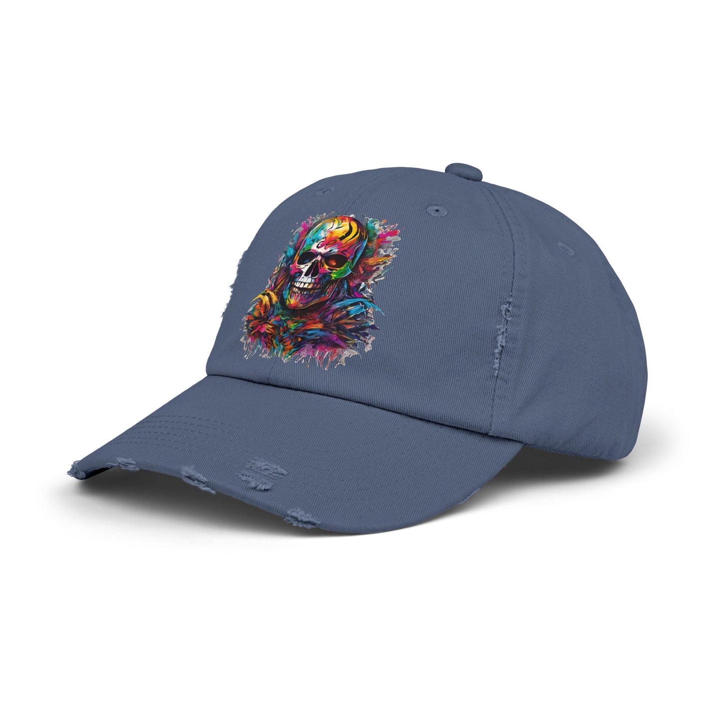 Abstract Art Unisex Cap | Masters of the Universe Inspired Hat | Rainbow Psychedelic Skull Spring Fishing Cap | Evil Scareglow Skeletor Gift