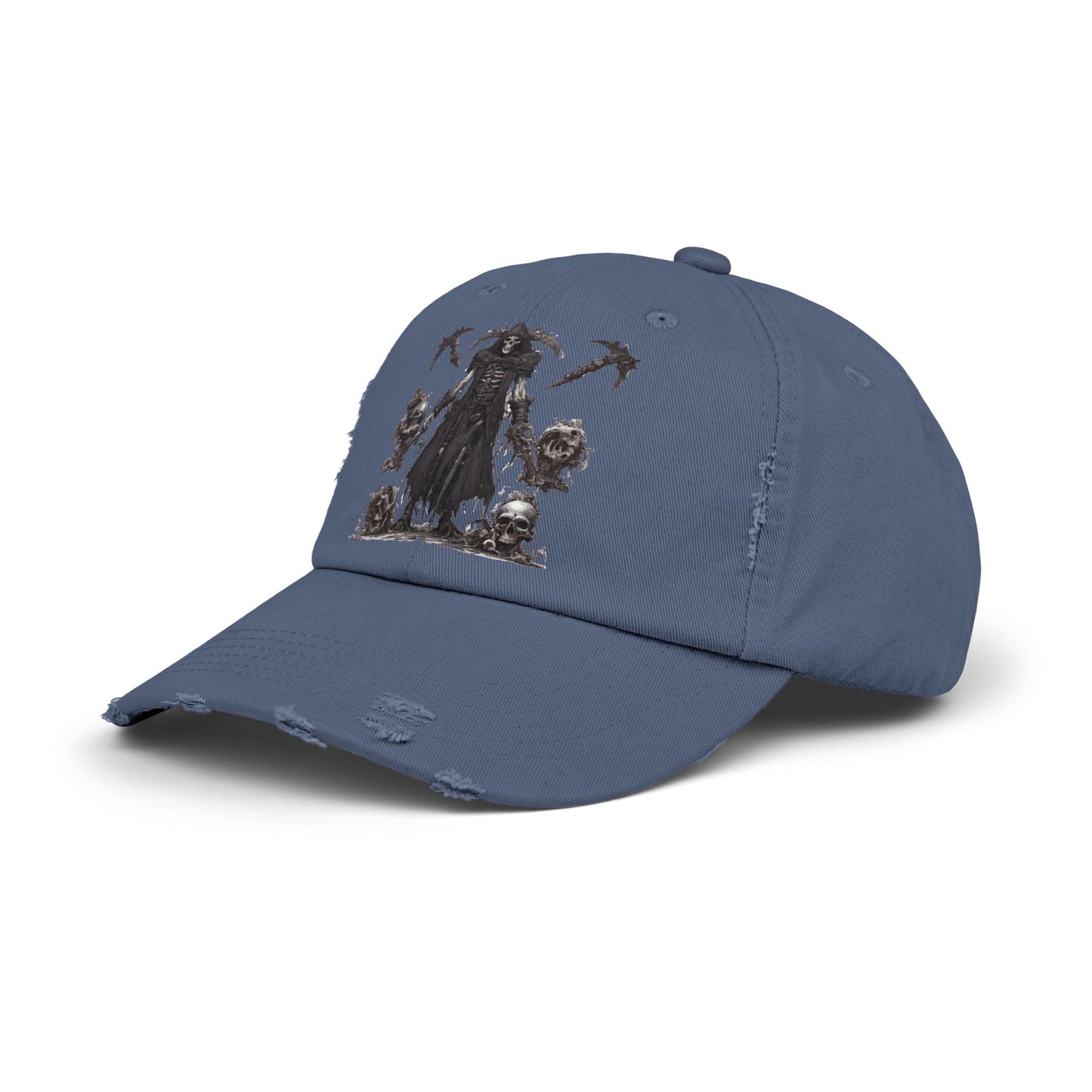 DEATHeCUTIONER Series Executioner Hat | Depths of Hell Rising Skeleton Cap | Trendy Evil Dust & Bones Grim Reaper Spring, Summer Wear Gift