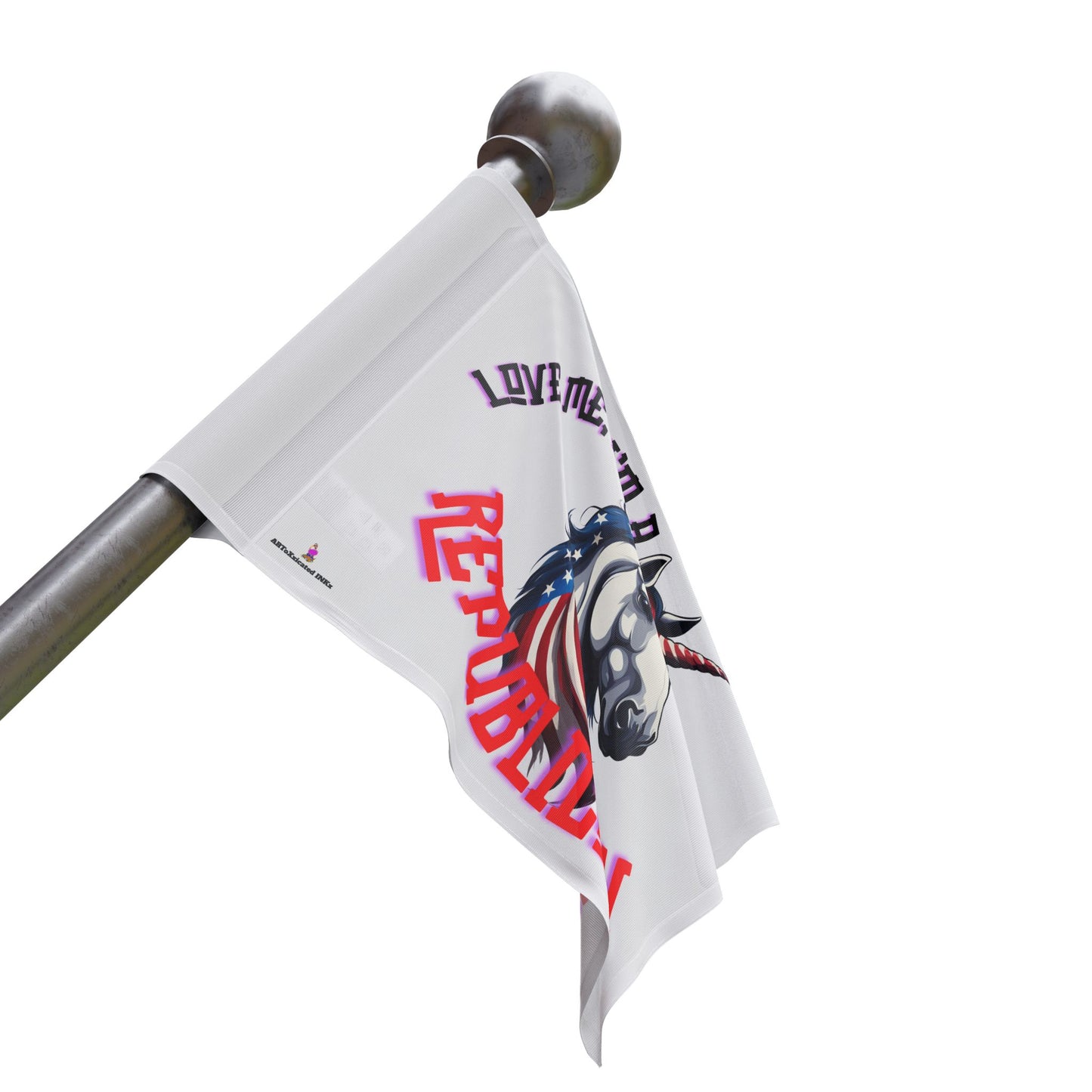 Patriotic Unicorn Republican Election Flag | Freedom Loving Patriot Horse House Banner | United States Flag Porch Yard Voter Gift