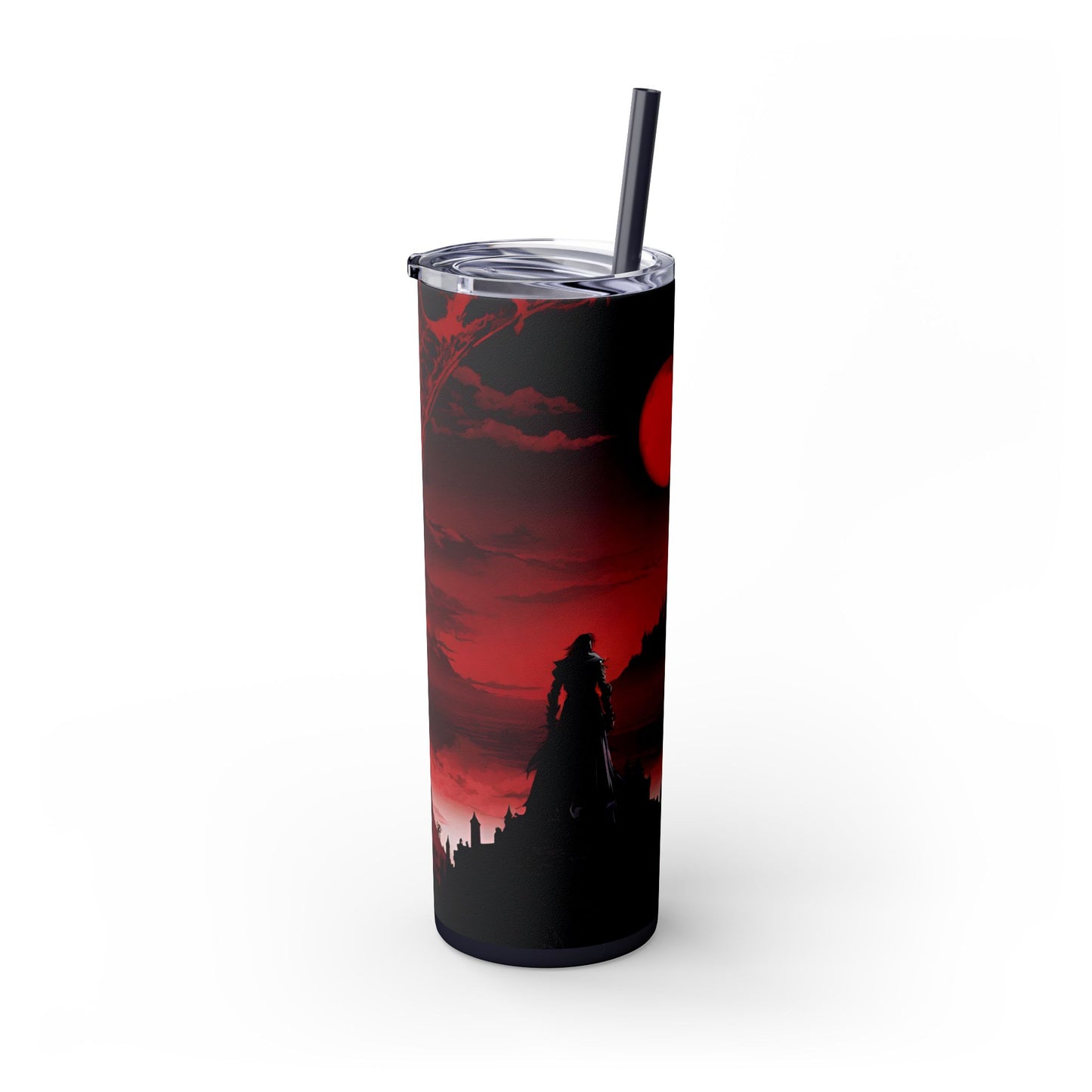 Castlevania Belmont Video Game Inspired Skinny Tumbler | What a Horrible Night to Traverse the Darkness Cup | Dracula Castle Gamer Road Gift