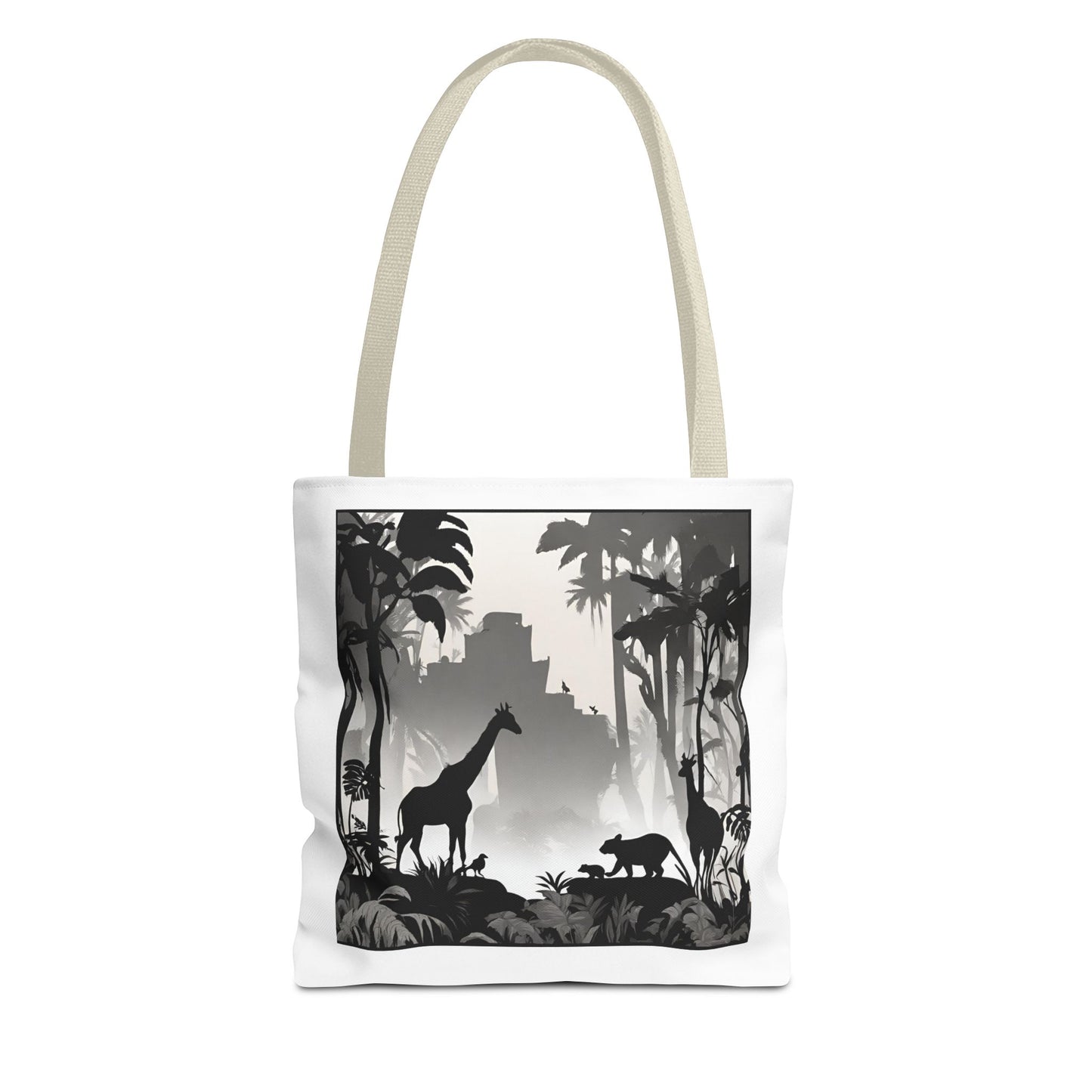 Giraffe Tote Bag | Savannah Forest Grocery Bag | Shadow Giraffes Nature Scene Travel Tote | Daily Office Traveler Tote Bag