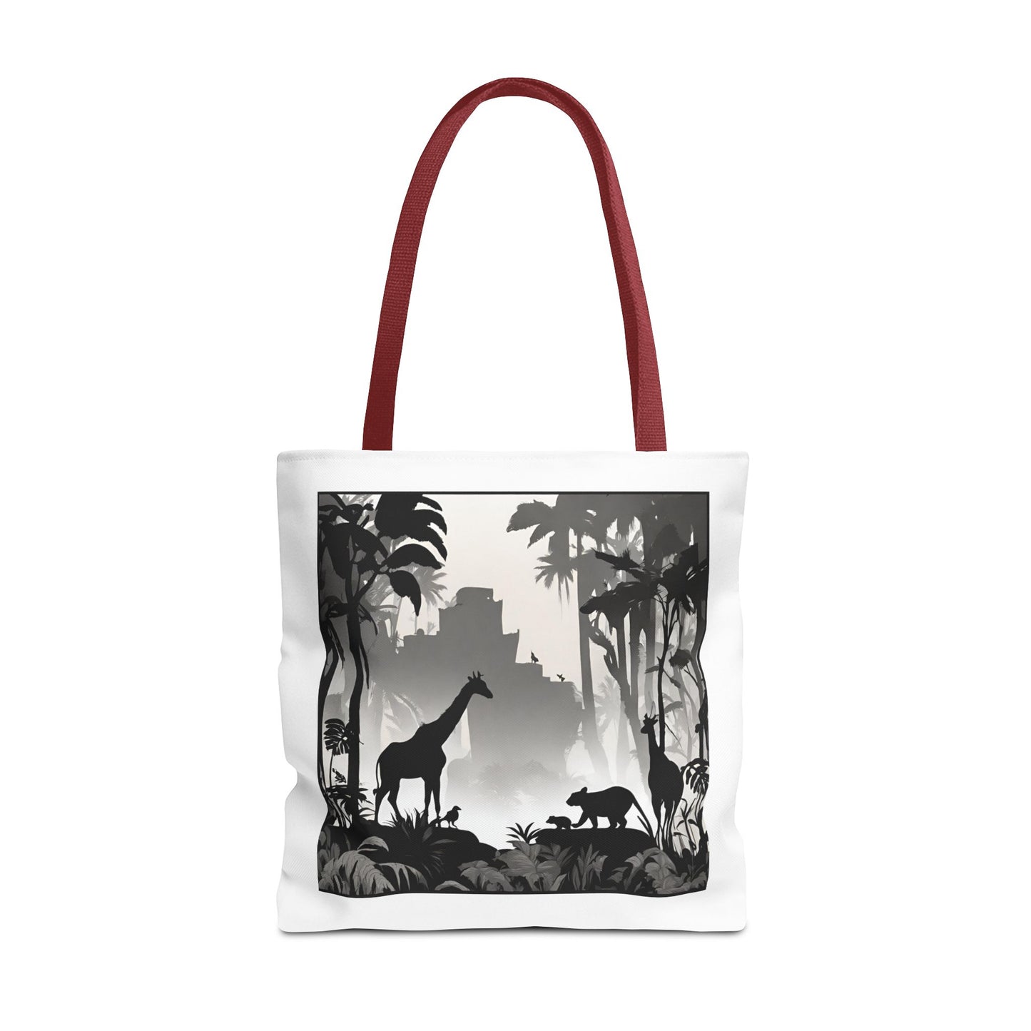 Giraffe Tote Bag | Savannah Forest Grocery Bag | Shadow Giraffes Nature Scene Travel Tote | Daily Office Traveler Tote Bag