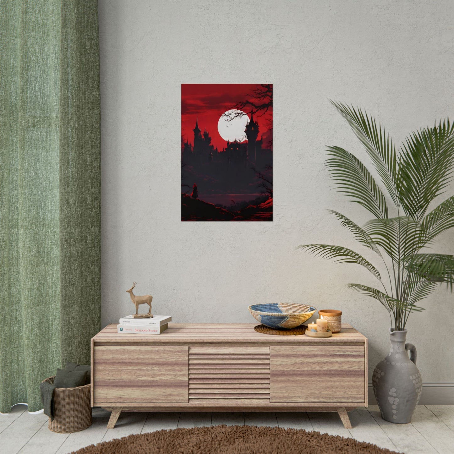Castlevania Belmont Video Game Room Inspired Wall Decor | A Journey Into Horrid Evil Poster | Dracula Castle Vampire Night Wall Hanging