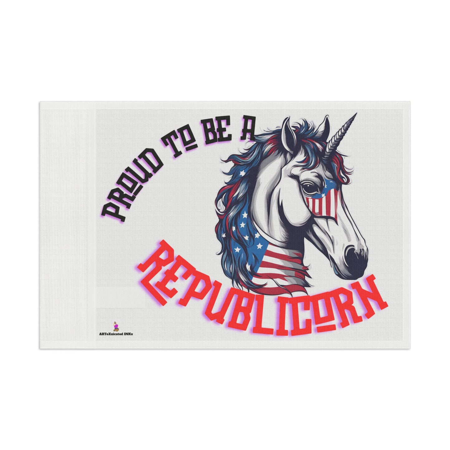 Patriotic Unicorn Republican Election Flag | Freedom Loving Patriot Horse House Banner | United States Flag Porch Yard Voter Gift