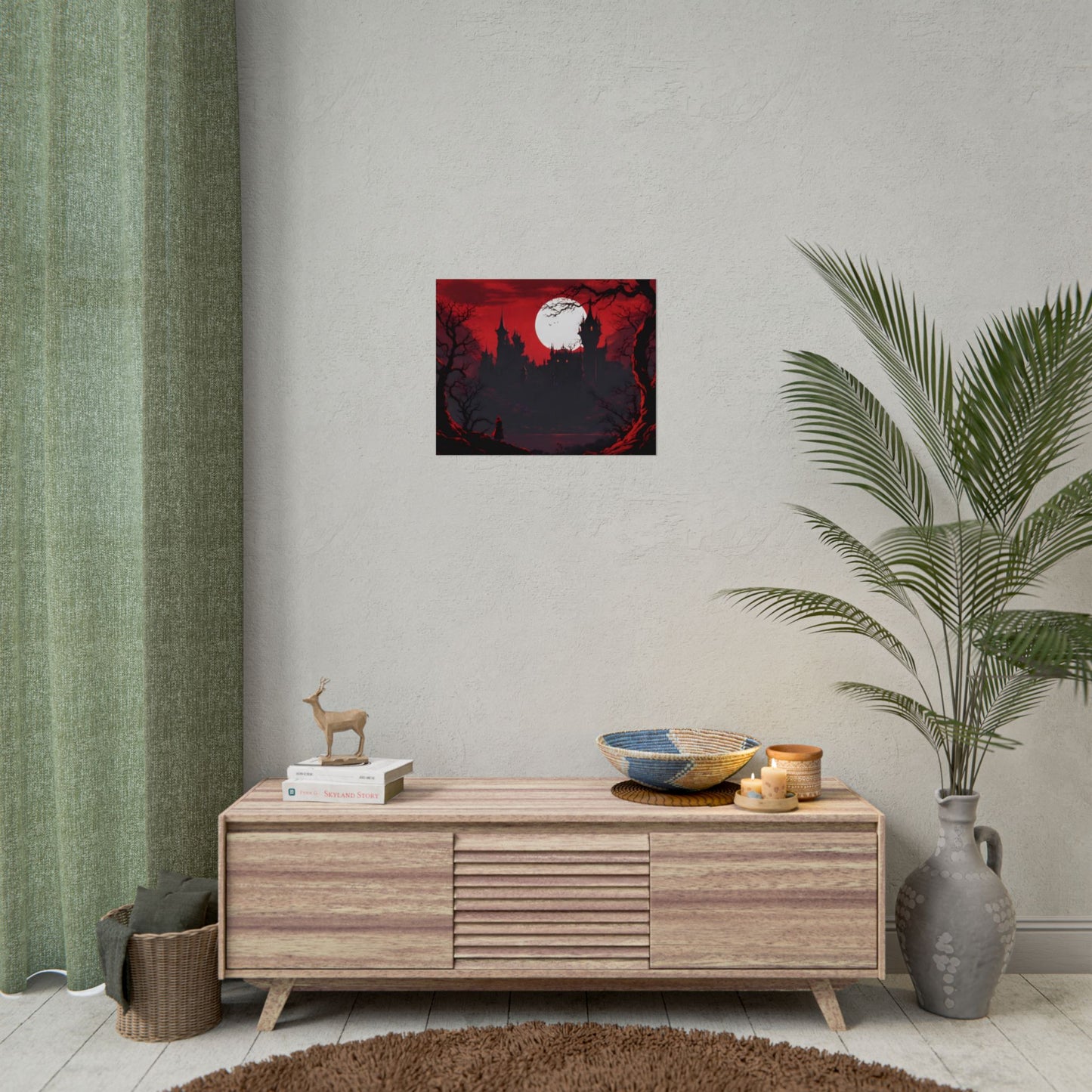 Castlevania Belmont Video Game Room Inspired Wall Decor | A Journey Into Horrid Evil Poster | Dracula Castle Vampire Night Wall Hanging