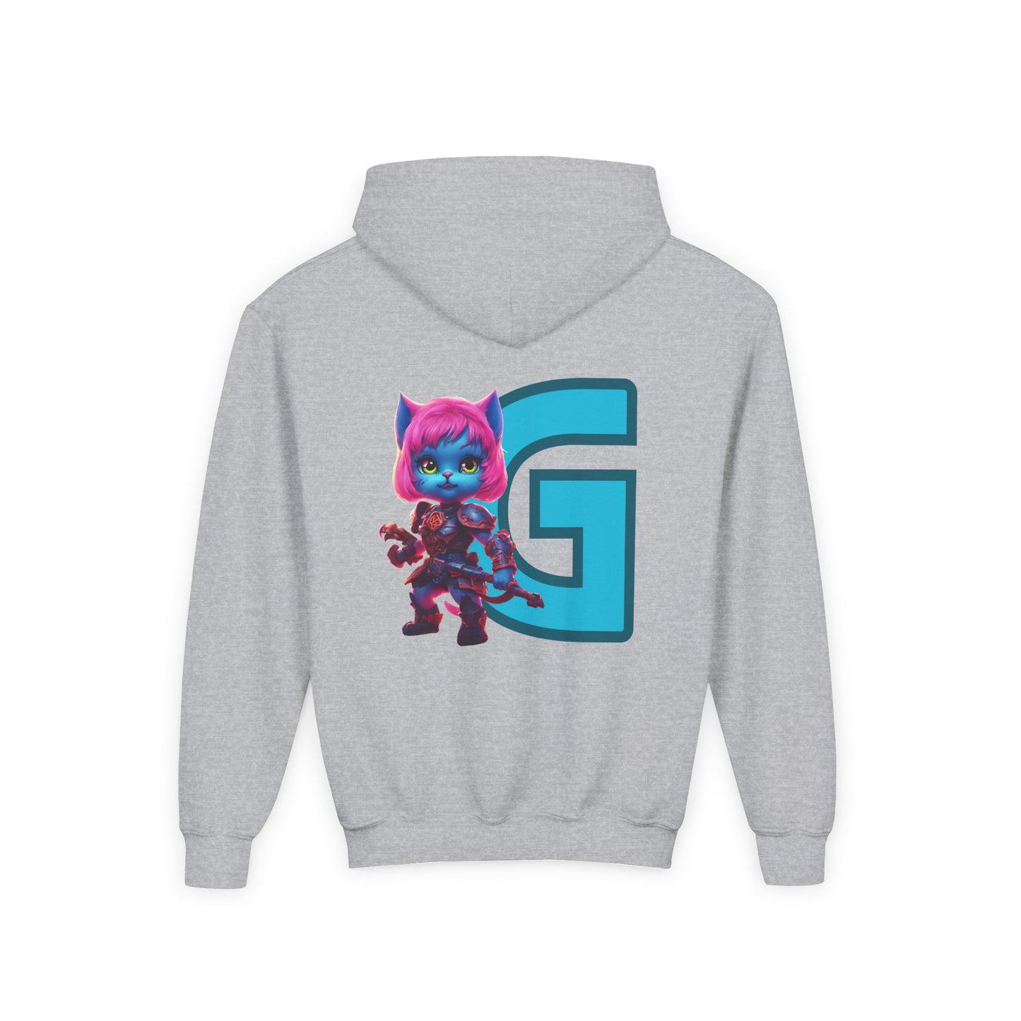 Custom Trendy Kids Hoodie, Personalized Girls Cat Hoodie, Warrior Cat Kids Hooded Sweatshirt