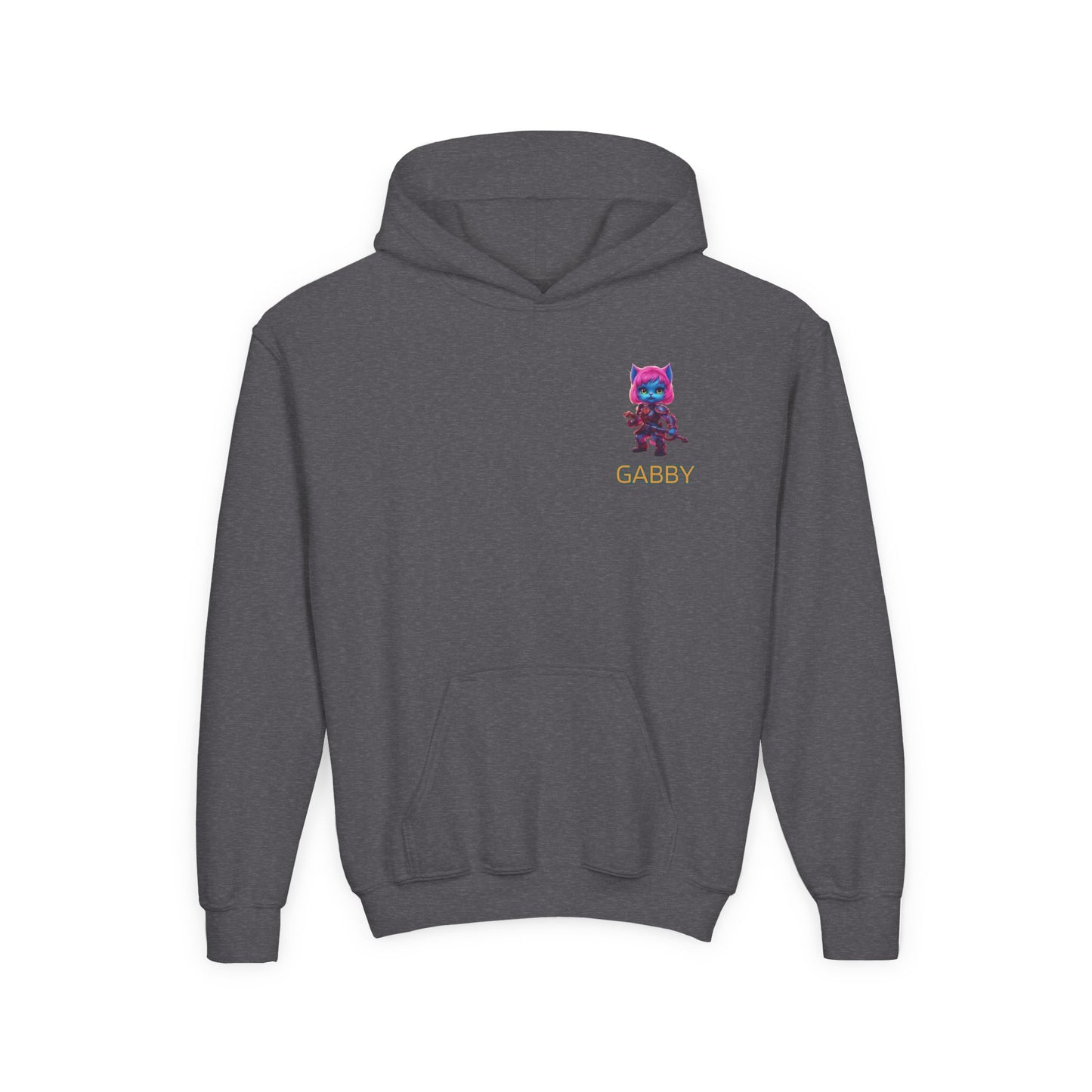 Custom Trendy Kids Hoodie, Personalized Girls Cat Hoodie, Warrior Cat Kids Hooded Sweatshirt