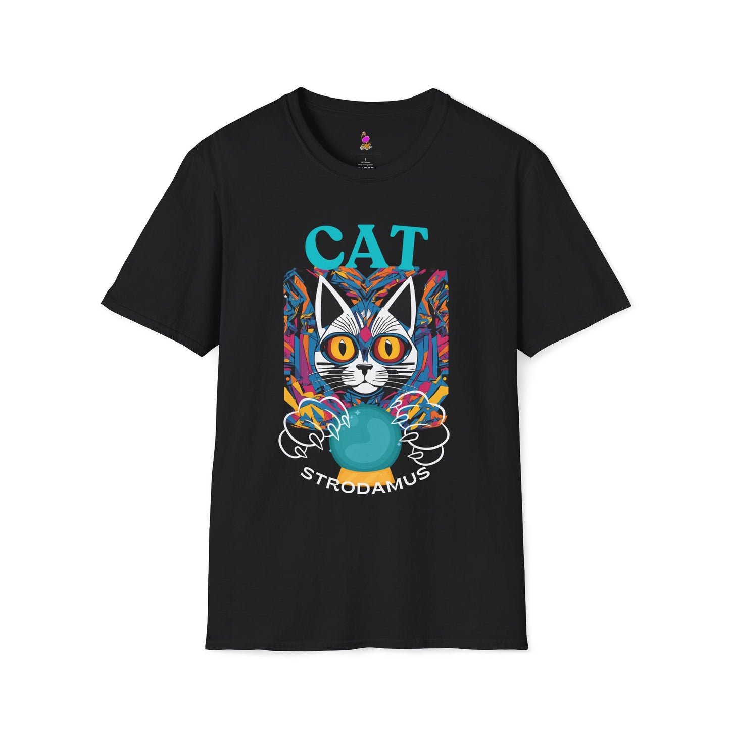 Nostrodamus Spoof Cat 80's Tee, Funny Softstyle Unisex Shirt, Vintage Style Parody Humor Graphic Tshirt, Retro Cat Lover Gift, Nostalgic