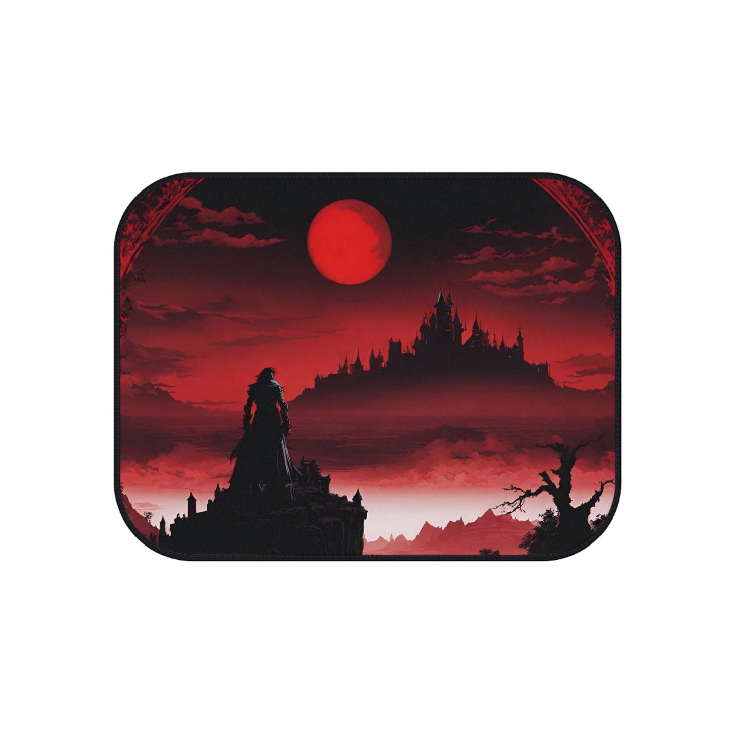 Castlevania Belmont Video Game Inspired Car Mats | What A Horrible Night To Traverse the Darkness Auto Accessory | Dracula Castle Gamer Gift