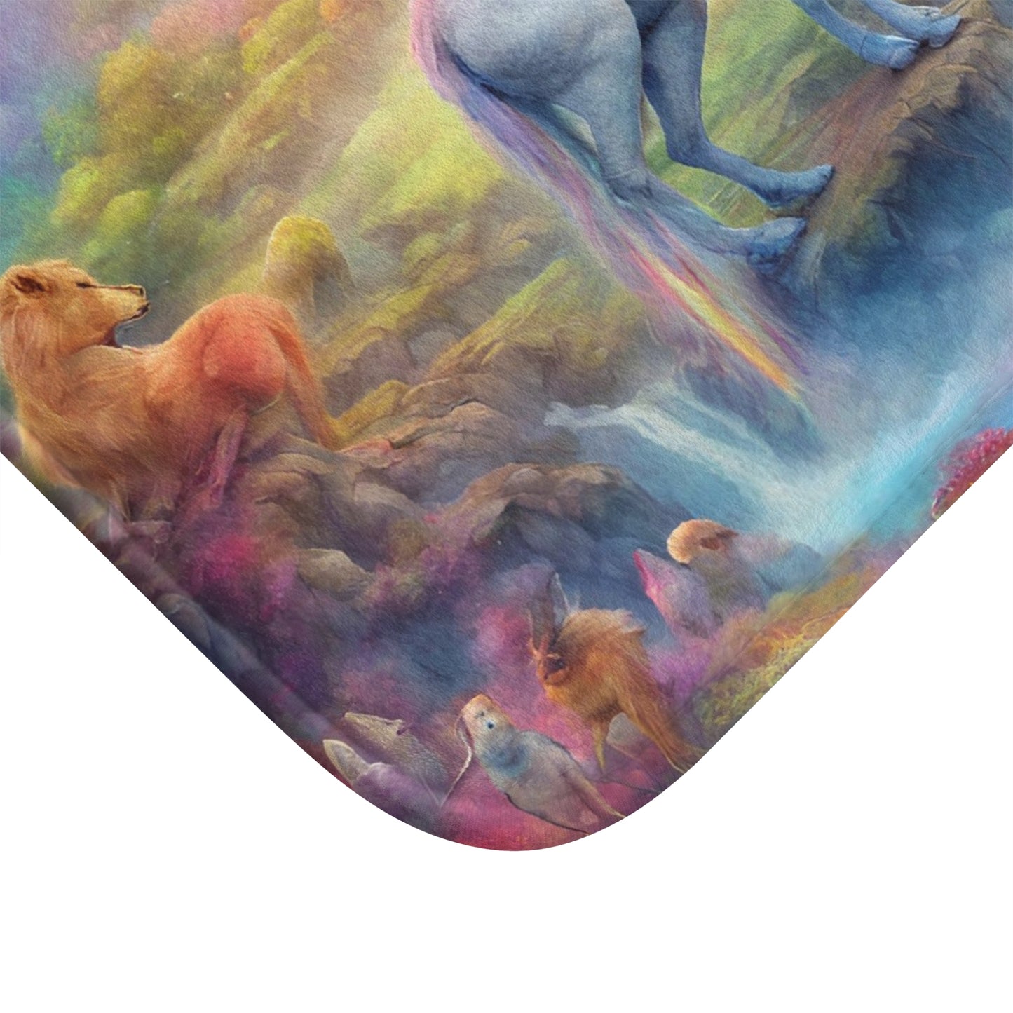 Unicorn Bath Mat, Mystical Animals, Girls Bathroom Rug, Home Living Toiletry Rug, Shower Mat