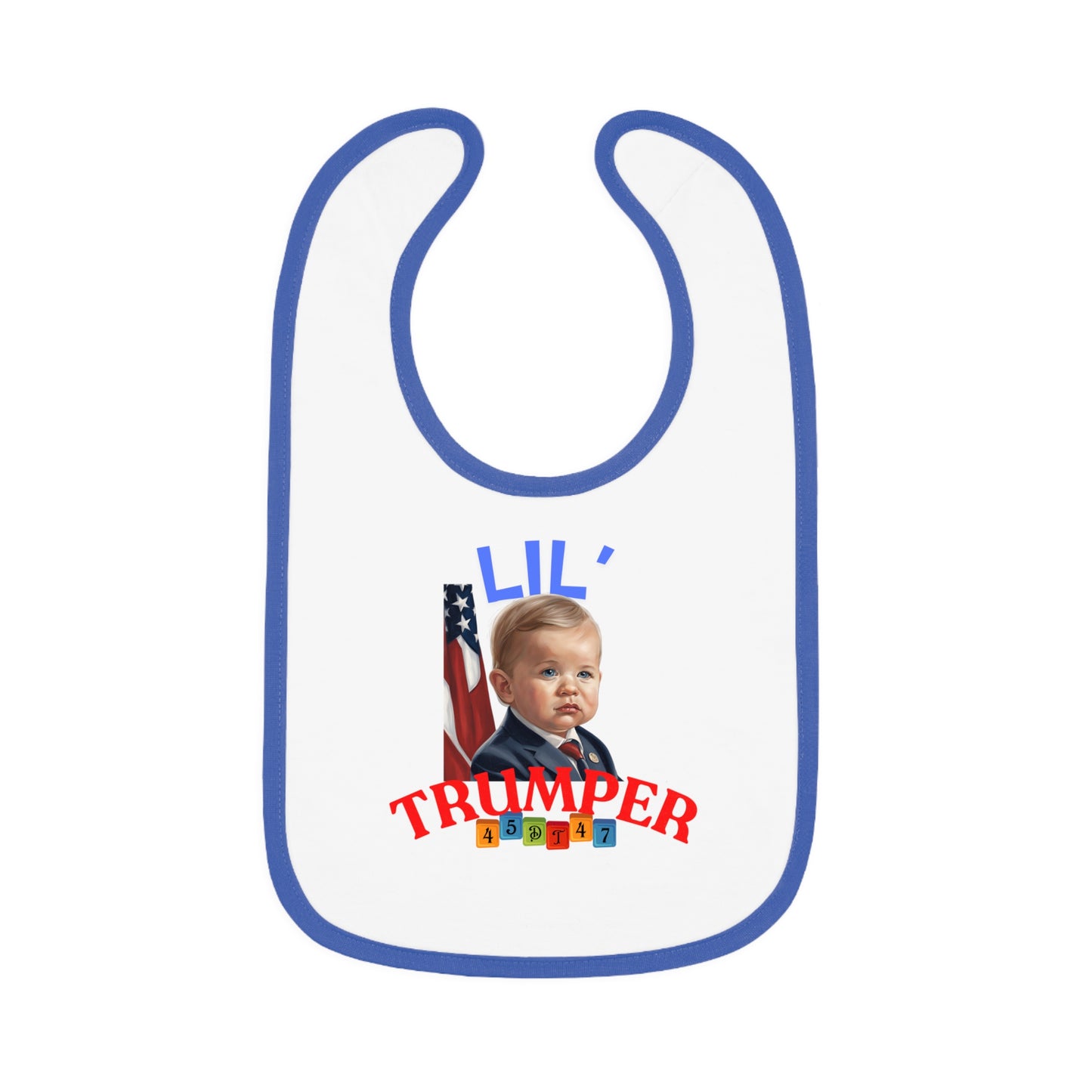 Baby Bib, Lil Trumper Trump Supporter Cotton Bib, Baby Gift, Gender Neutral Baby Shower, Newborn Gift, Infant Feeding, Baby Accessories