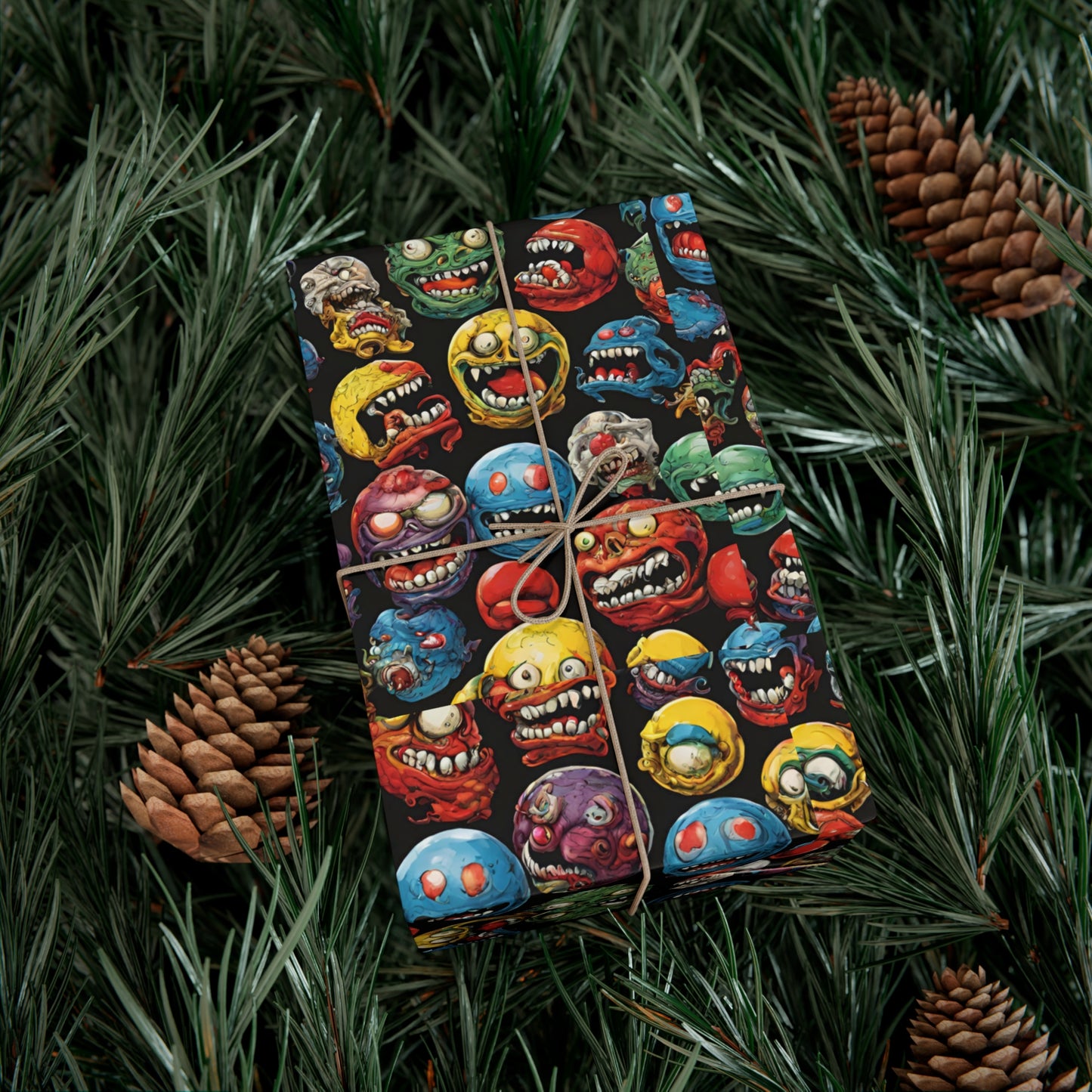 Retro Birthday Wrap | Vintage 80s Toys Madballs Inspired Gift Paper | Saturday Morning Cartoon 1980s Lover Party Wrapping | Special Occasion