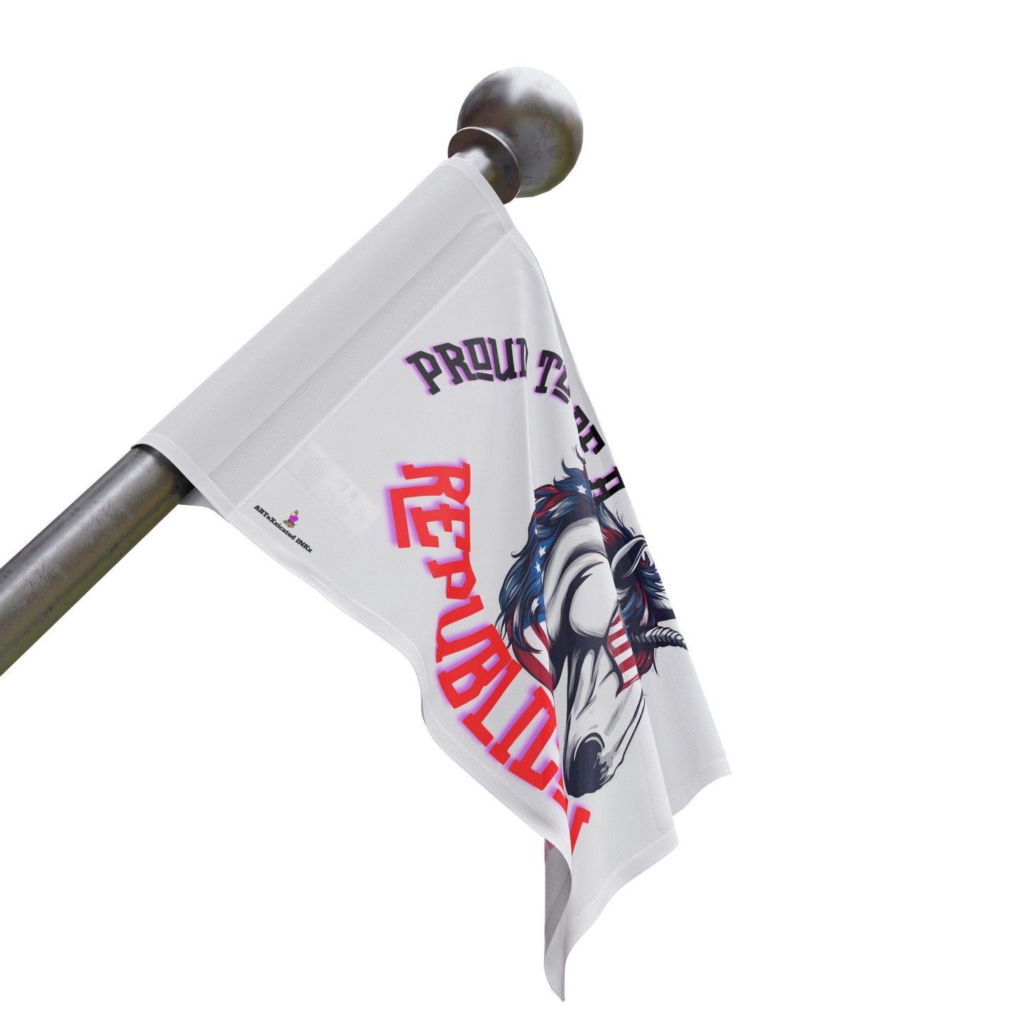 Patriotic Unicorn Republican Election Flag | Freedom Loving Patriot Horse House Banner | United States Flag Porch Yard Voter Gift